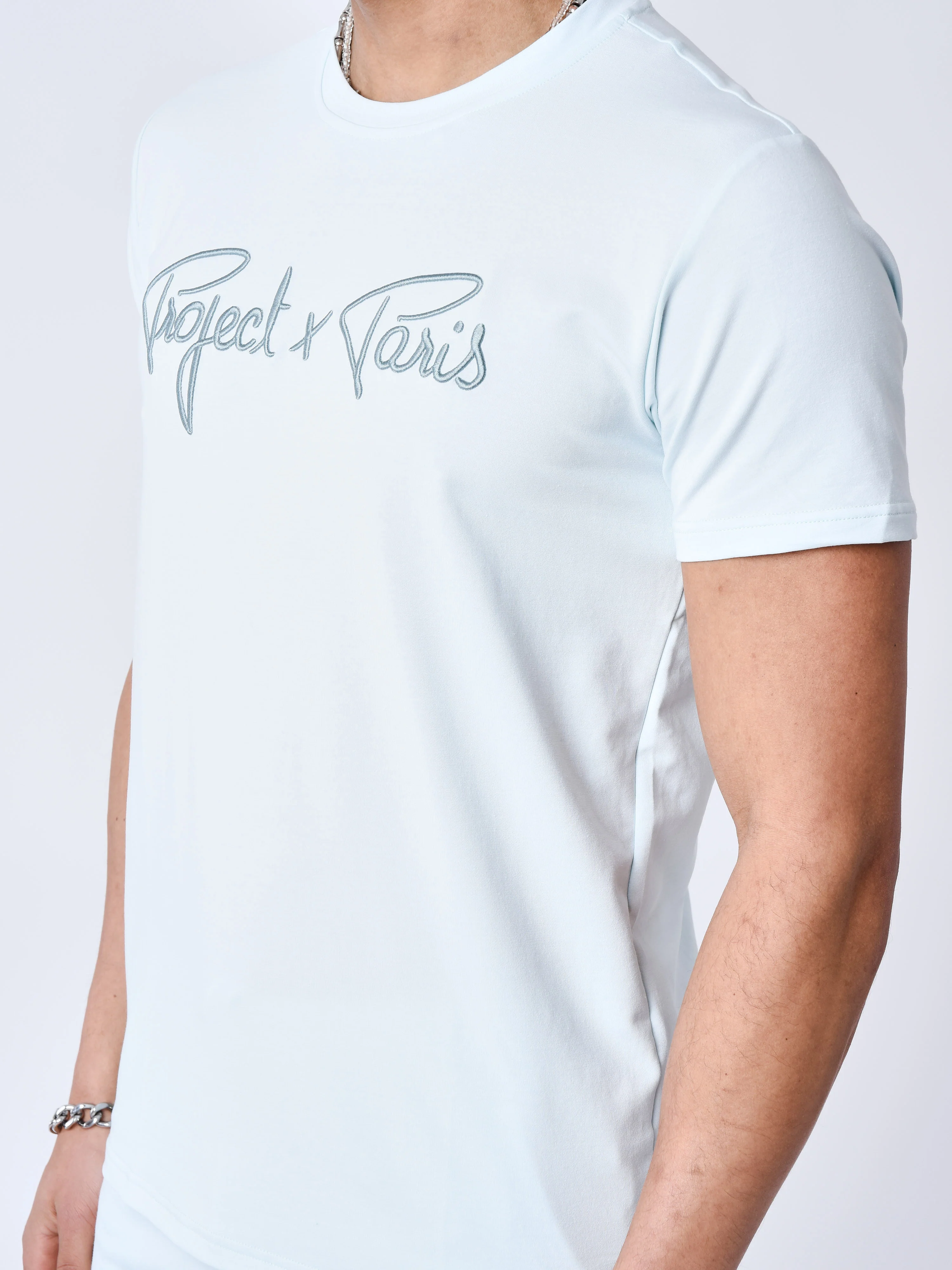 T-shirt basic broderie Signature - Image 10