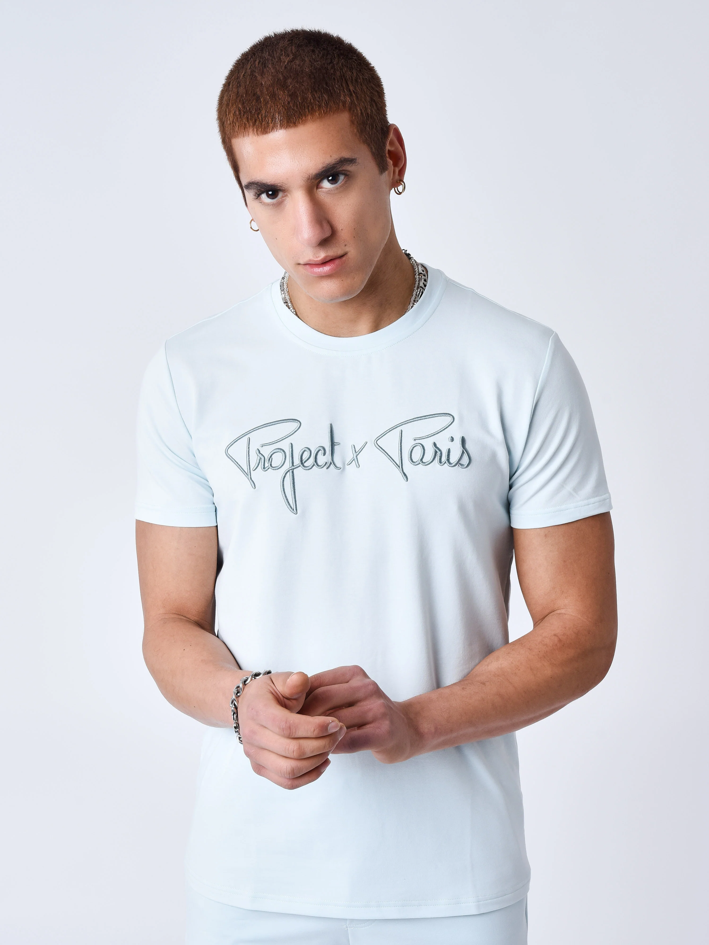 T-shirt basic broderie Signature - Image 6