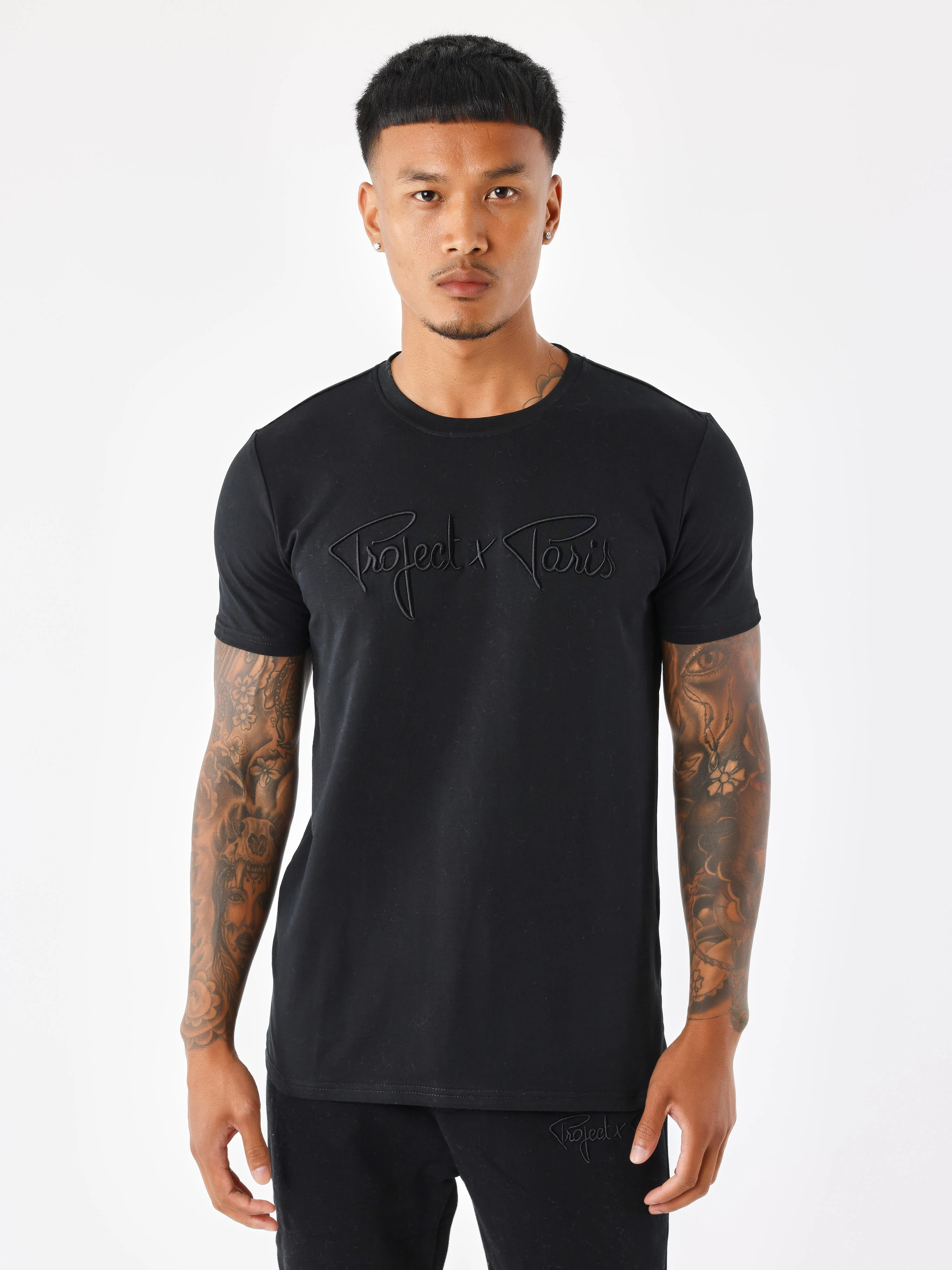 T-shirt basic broderie Signature
