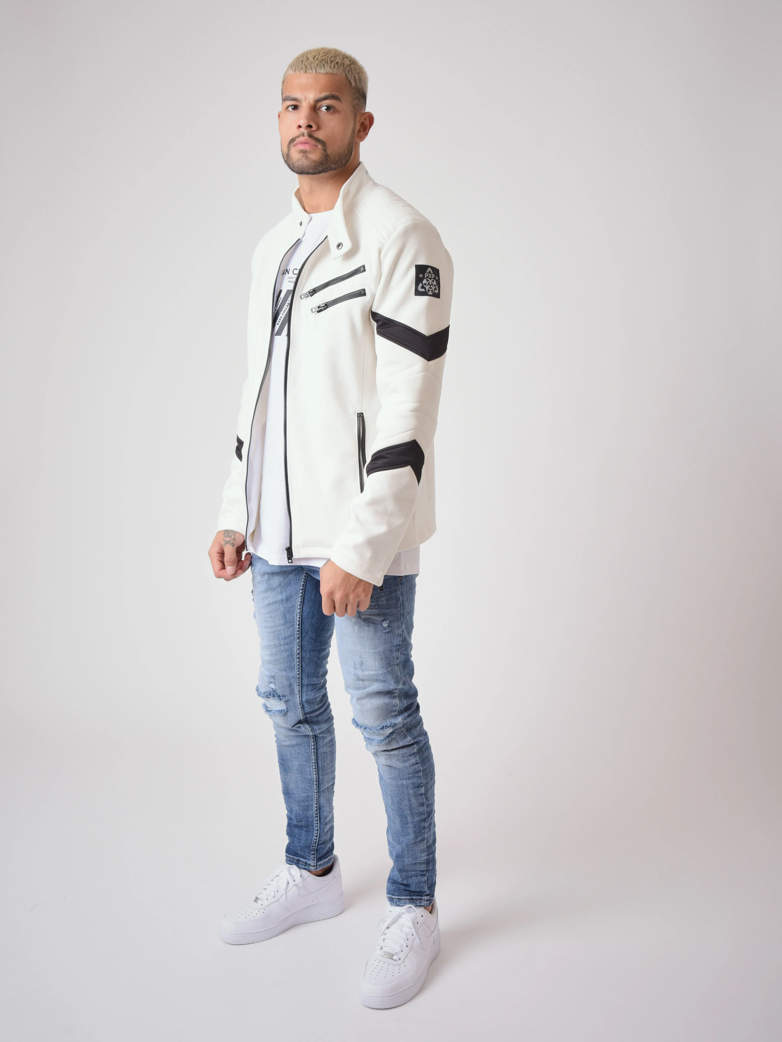 Perfecto style motard effet daim "Baba Collab" - Image 3