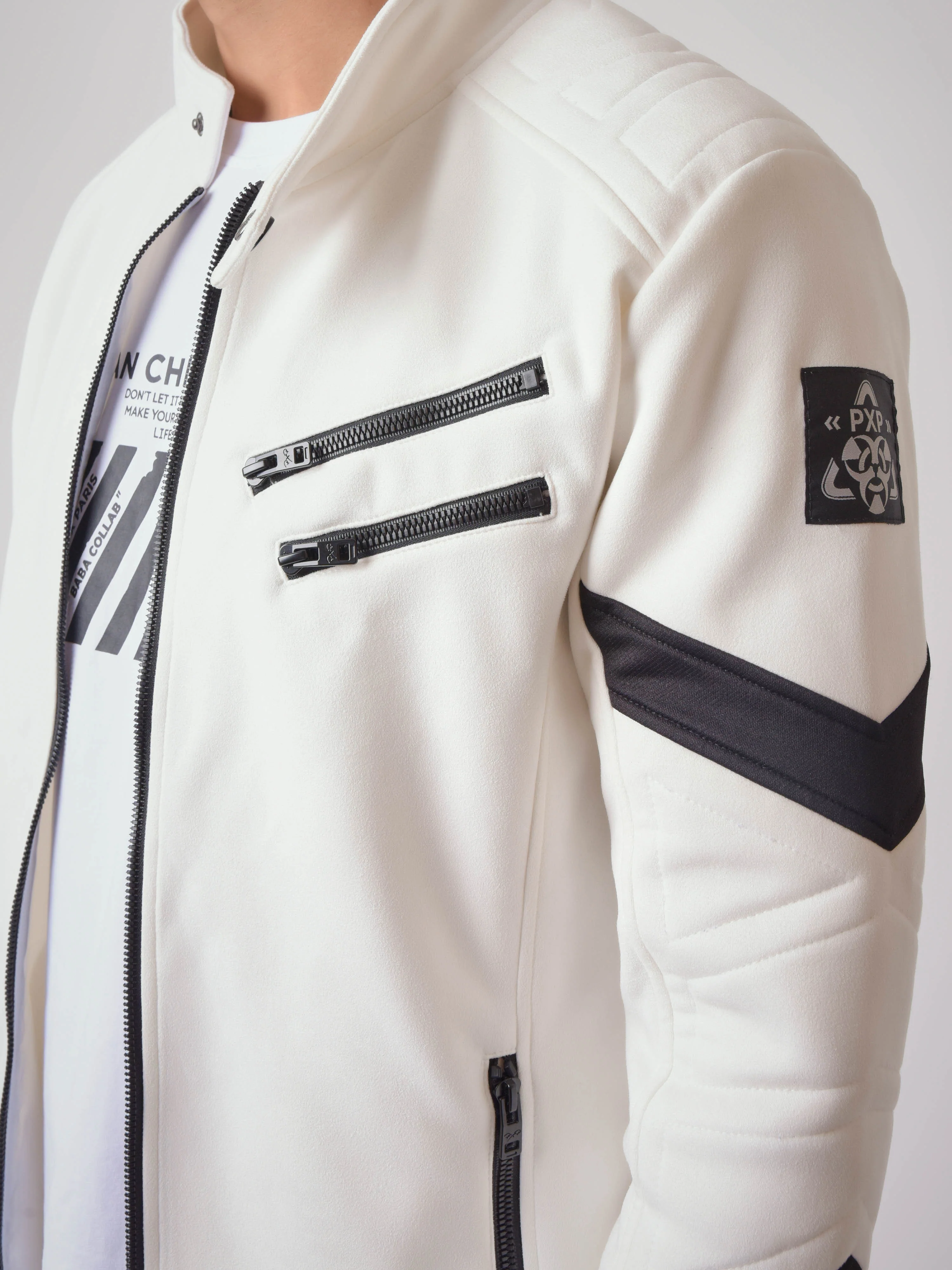 Perfecto style motard effet daim "Baba Collab" - Image 7