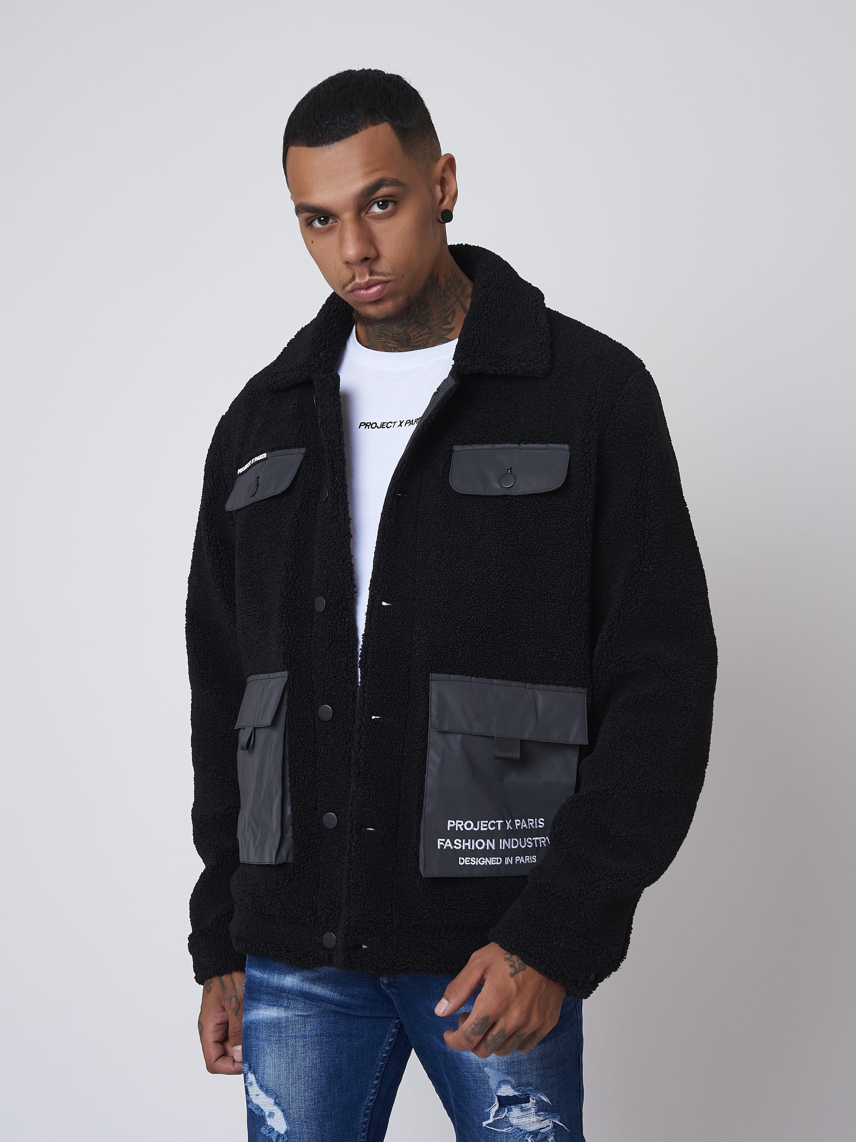 Veste effet laine peau de mouton
