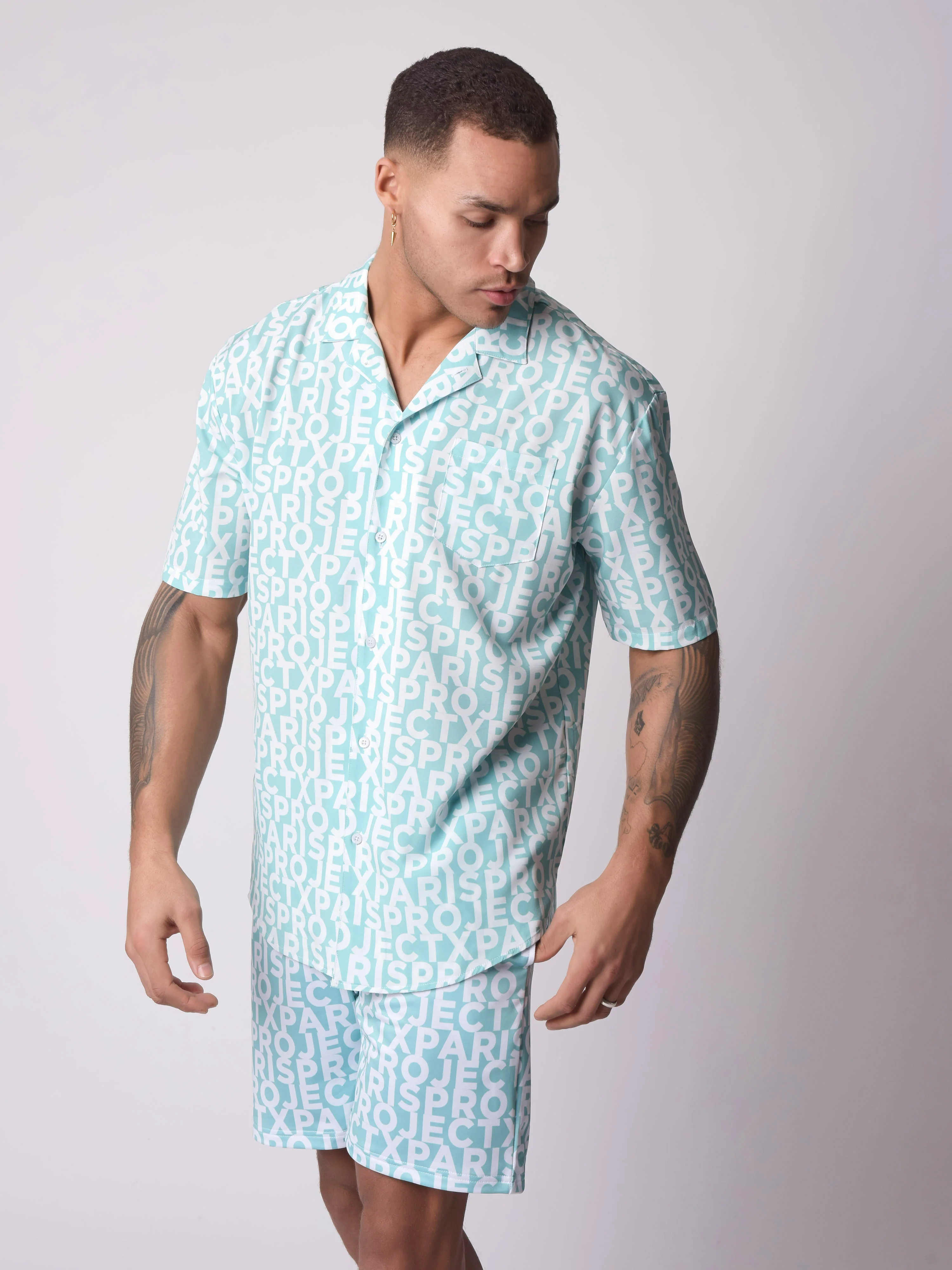 Chemise manches courtes full logo - Image 3