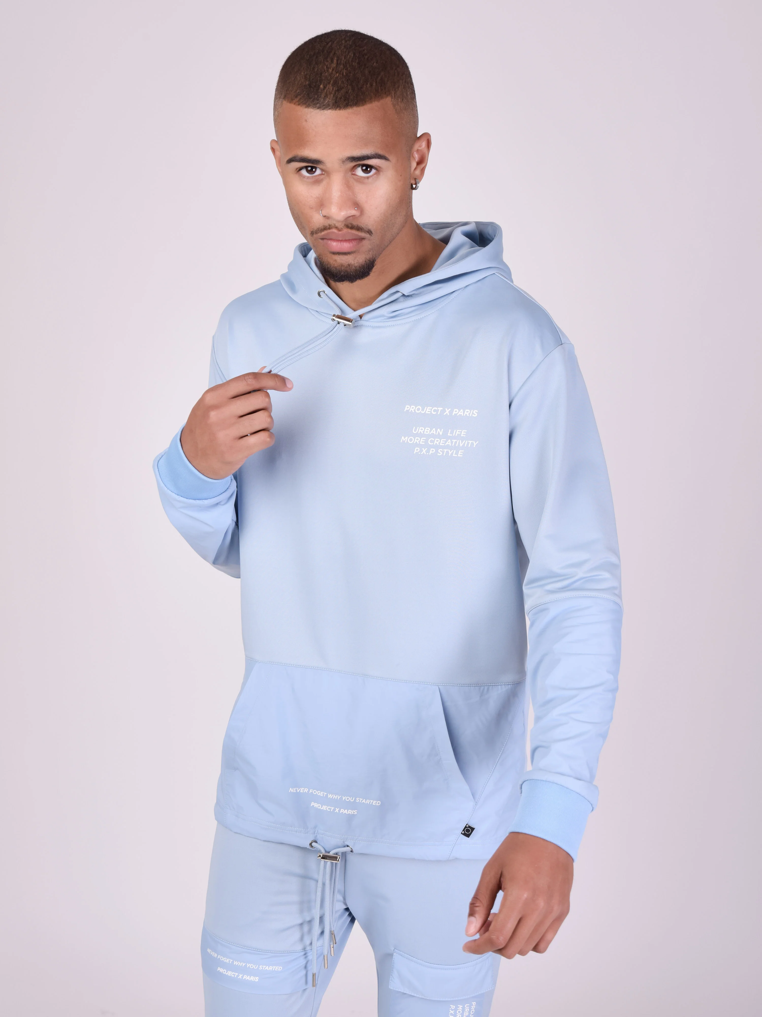 Sweat à Capuche bi-matière