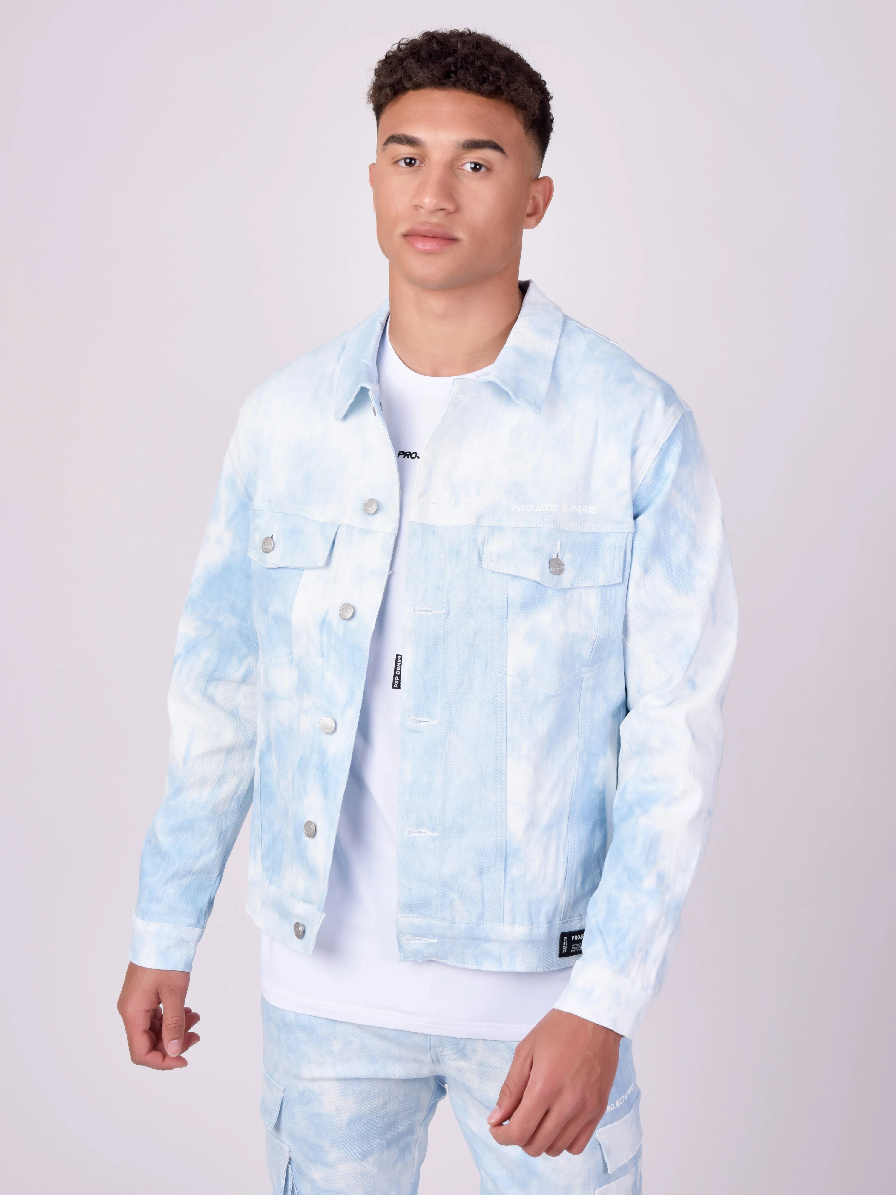 Veste en denim motif tie & dye - Image 3