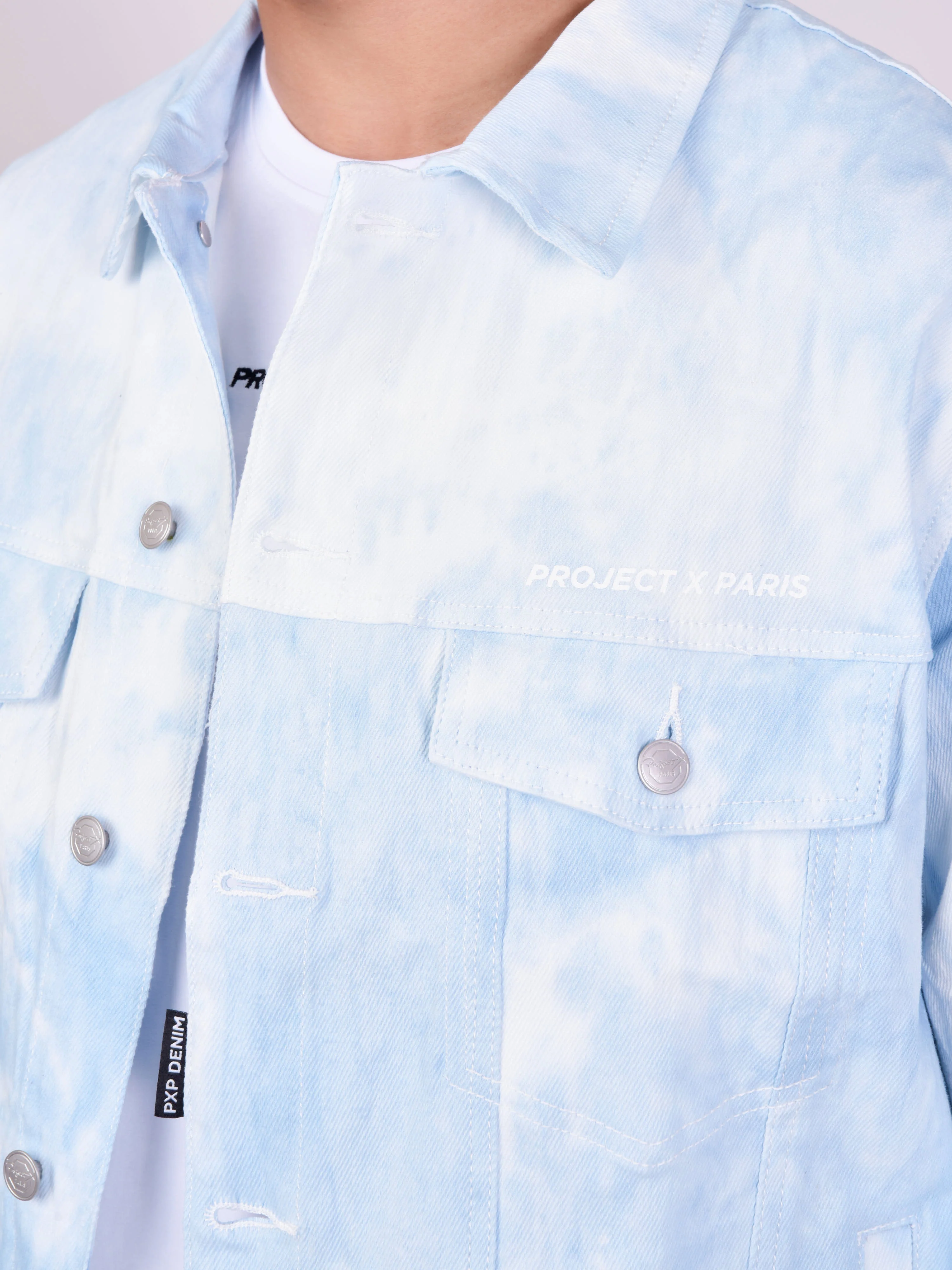 Veste en denim motif tie & dye - Image 5