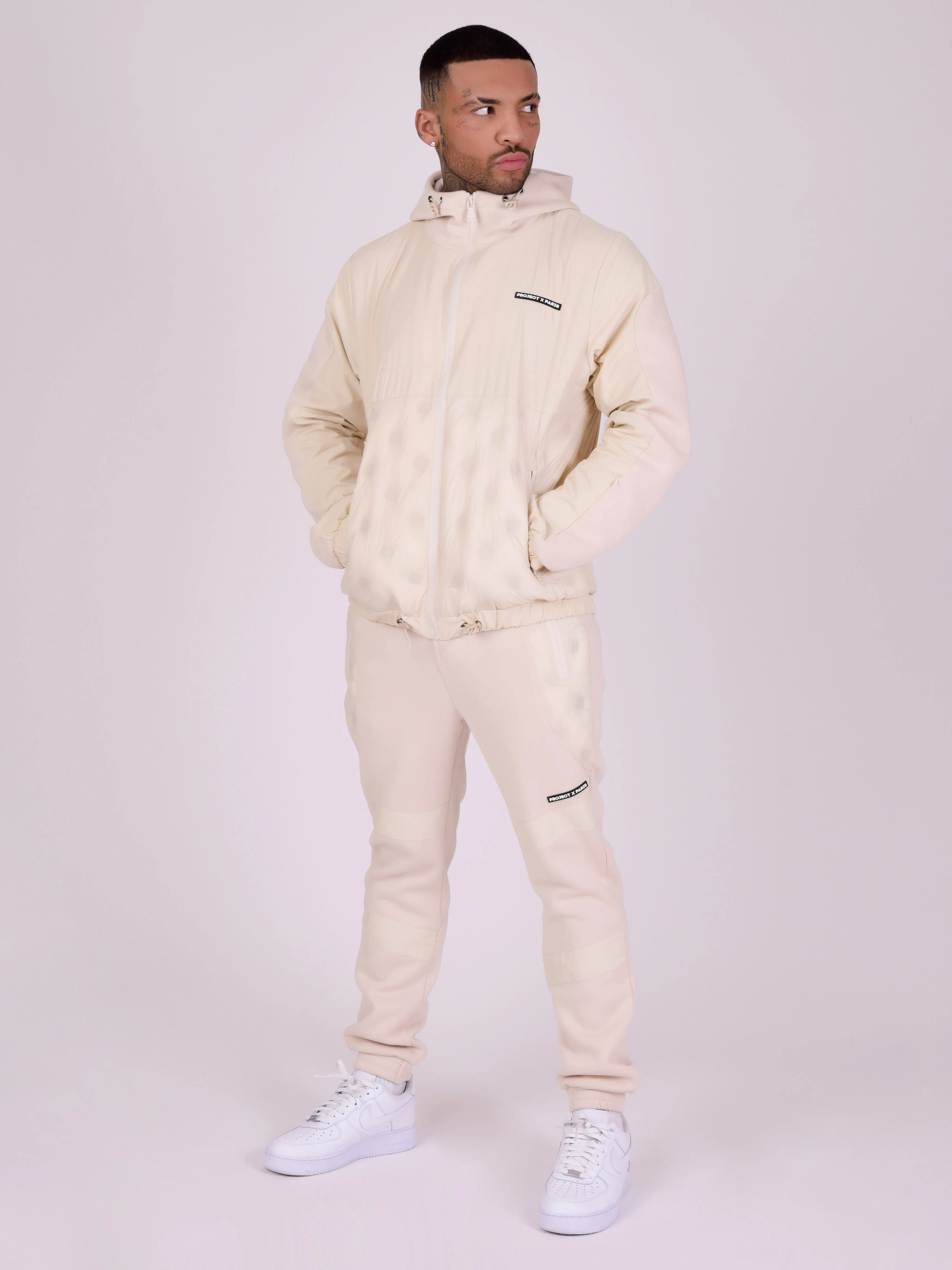 Veste à capuche bi-matière matelassage rond - Image 2