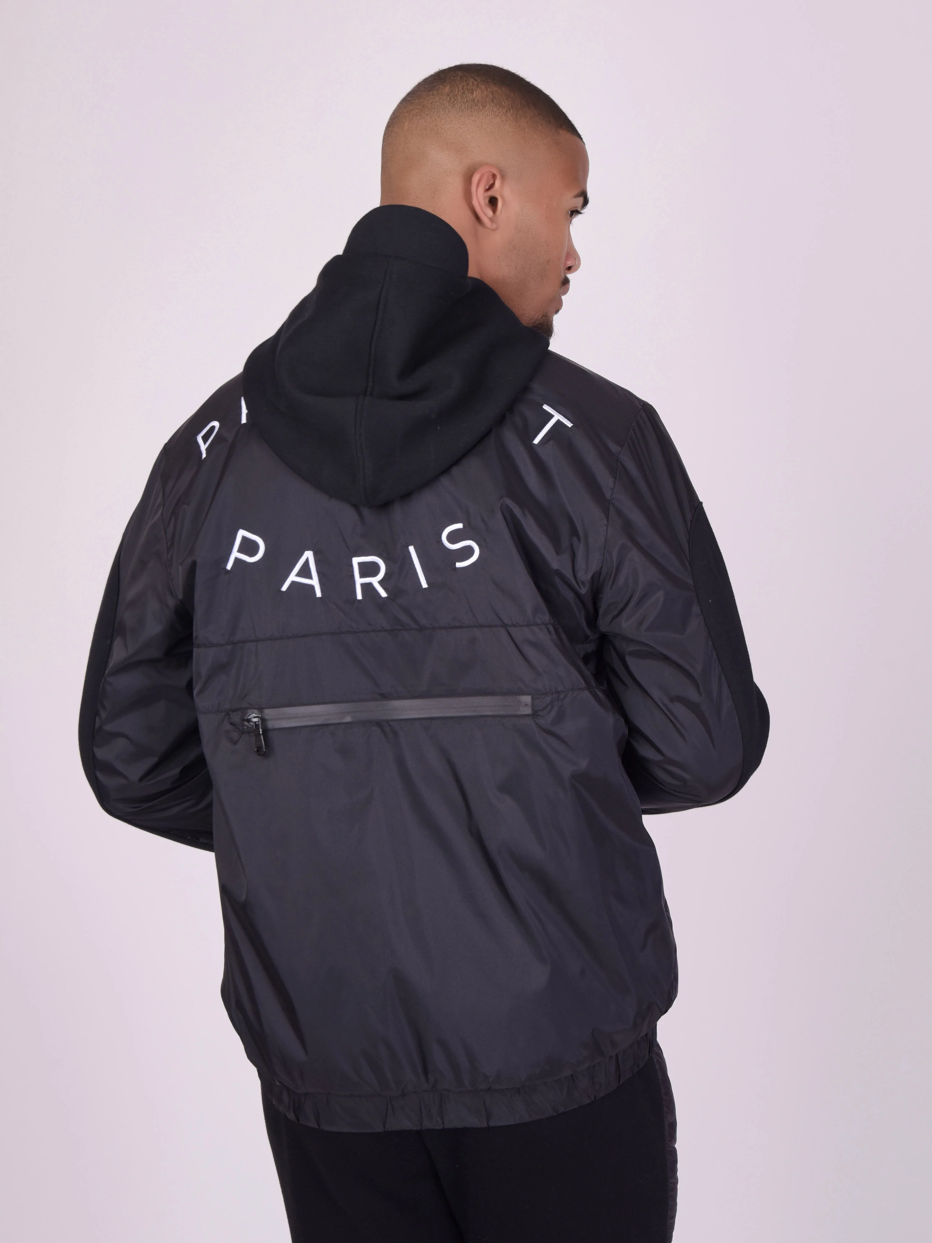 Veste à capuche bi-matière matelassage rond - Image 3