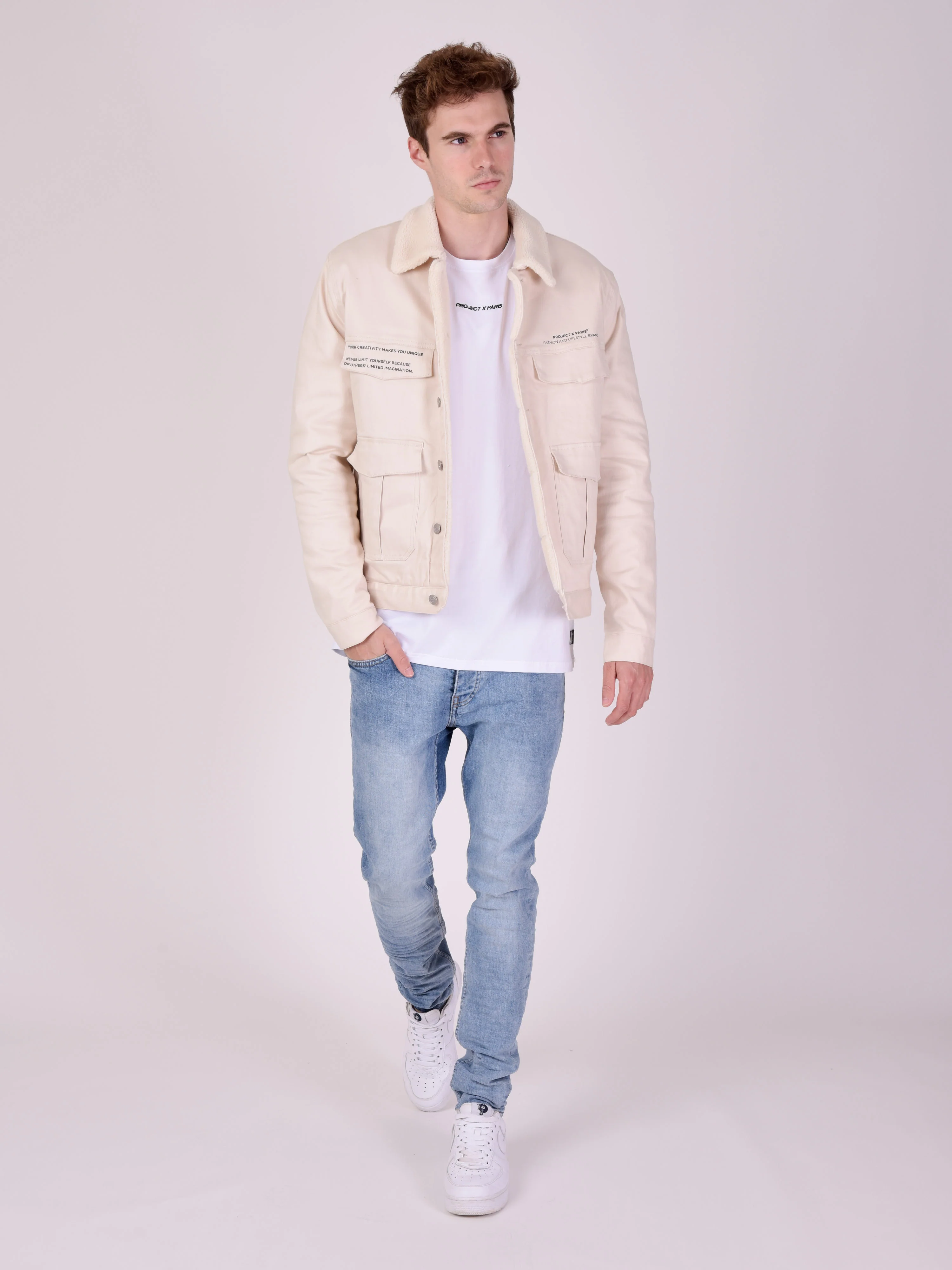 Blouson col et doublure effet laine - Image 2