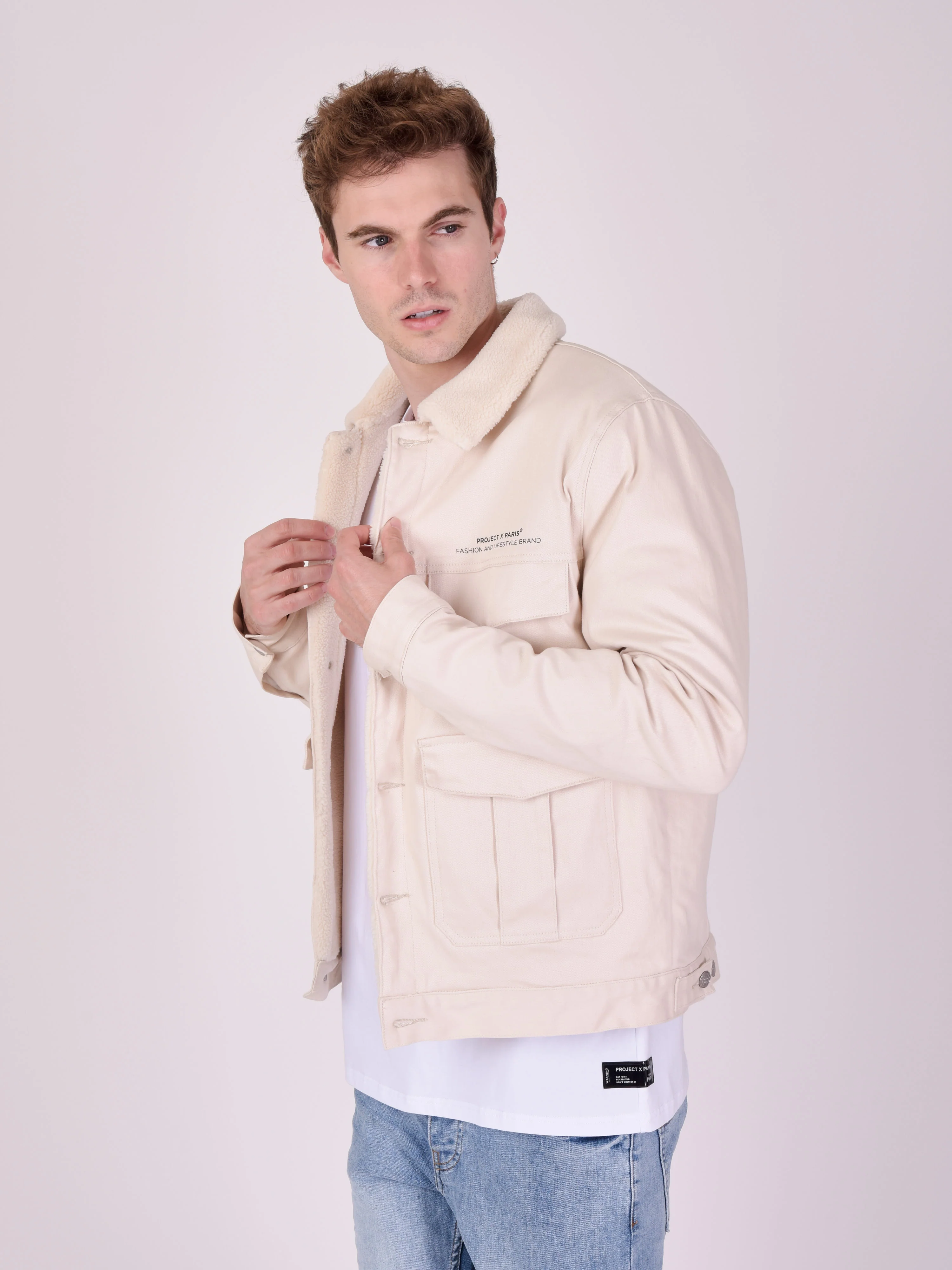 Blouson col et doublure effet laine - Image 3