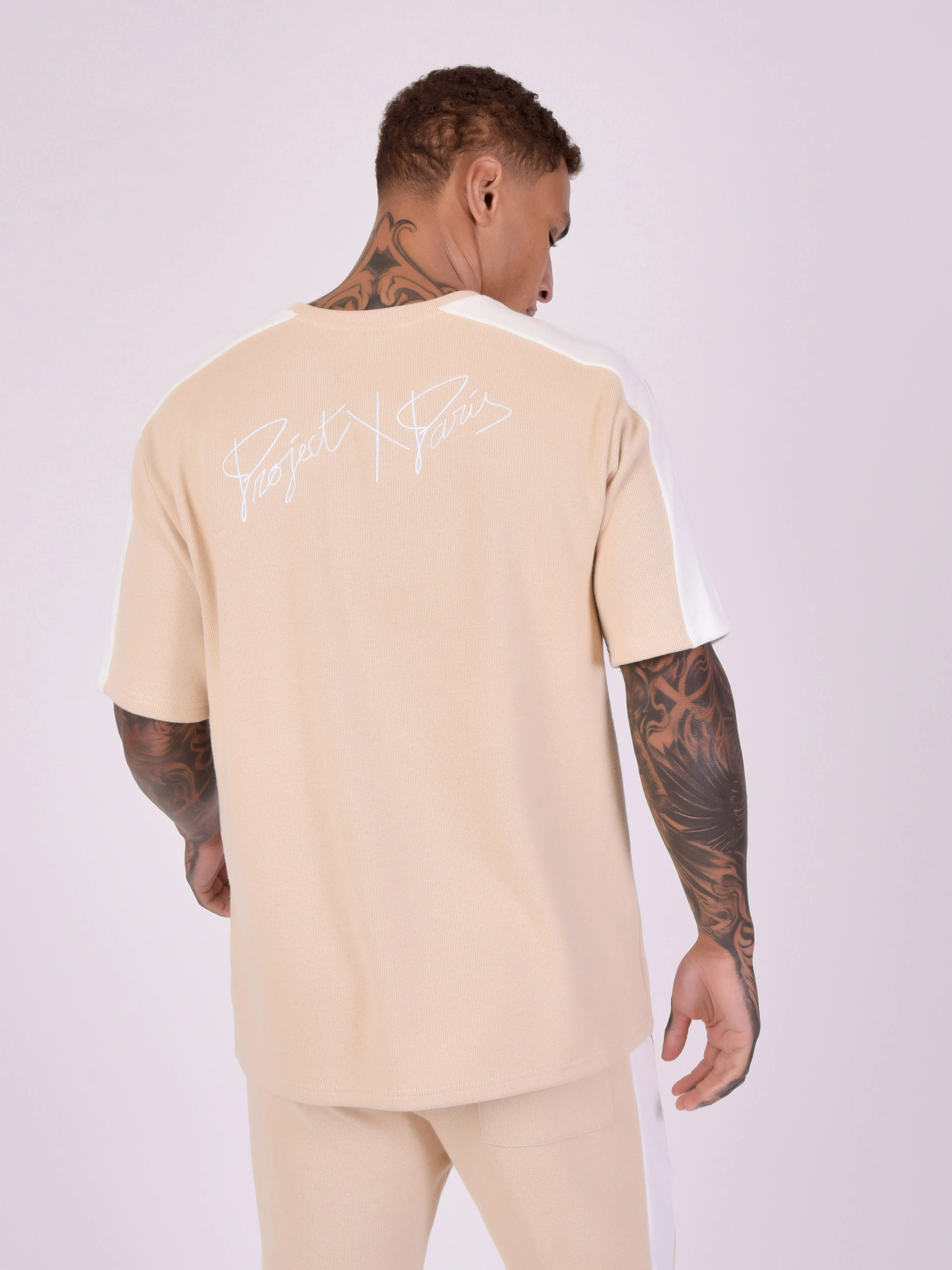 T-shirt bicolore style maille - Image 5