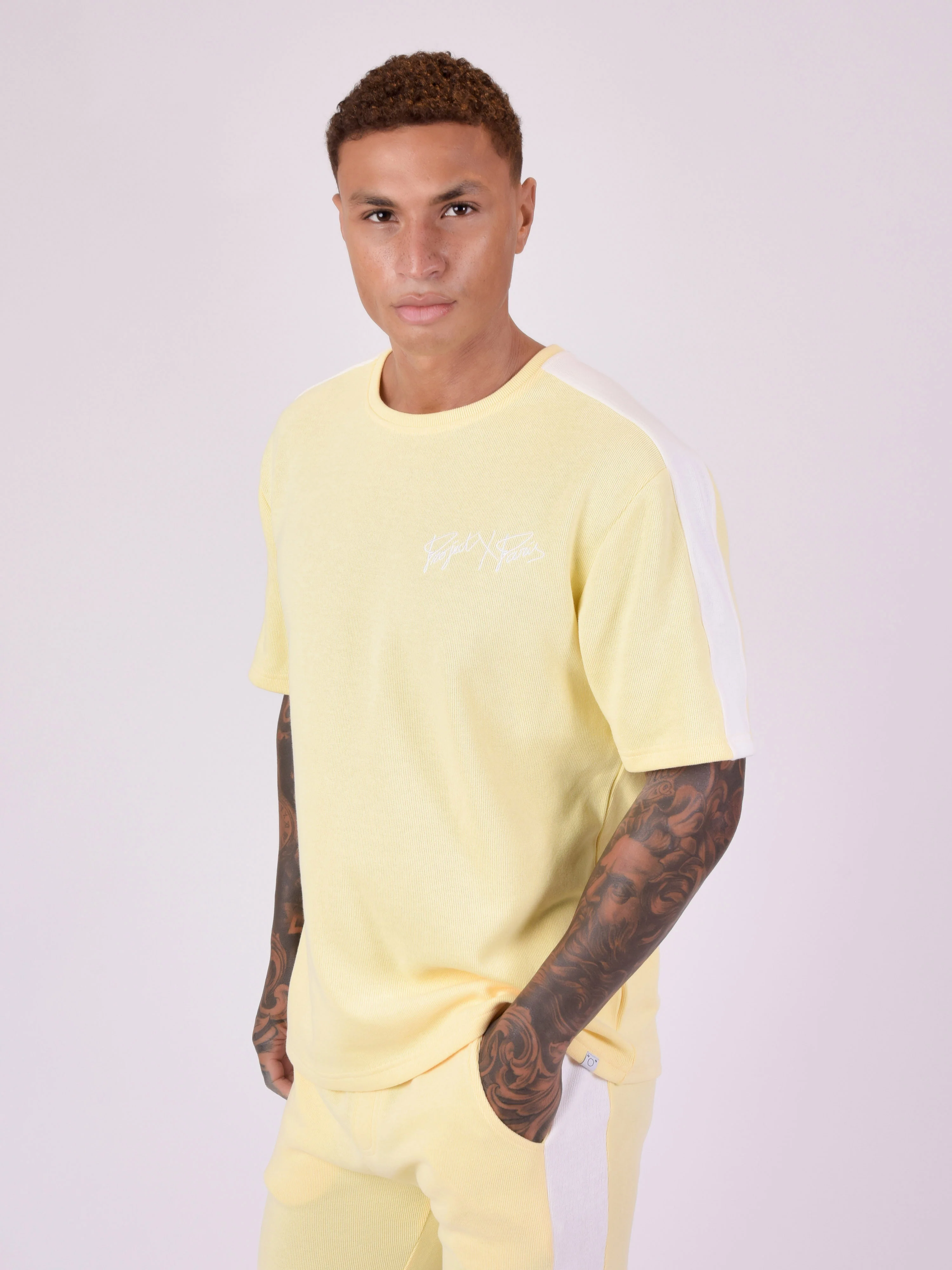 T-shirt bicolore style maille - Image 3