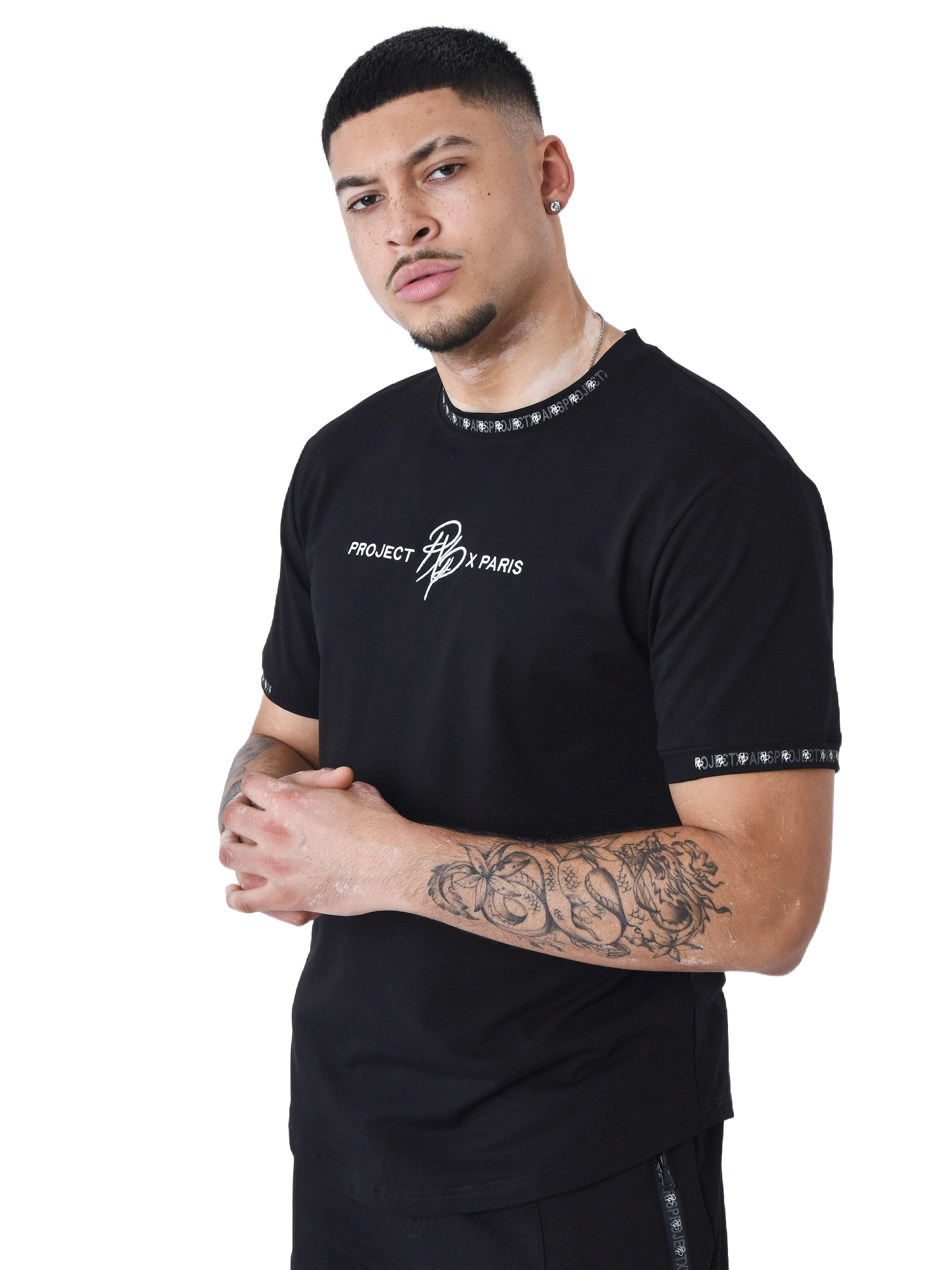 T-shirt uni avec bande logo - Image 4