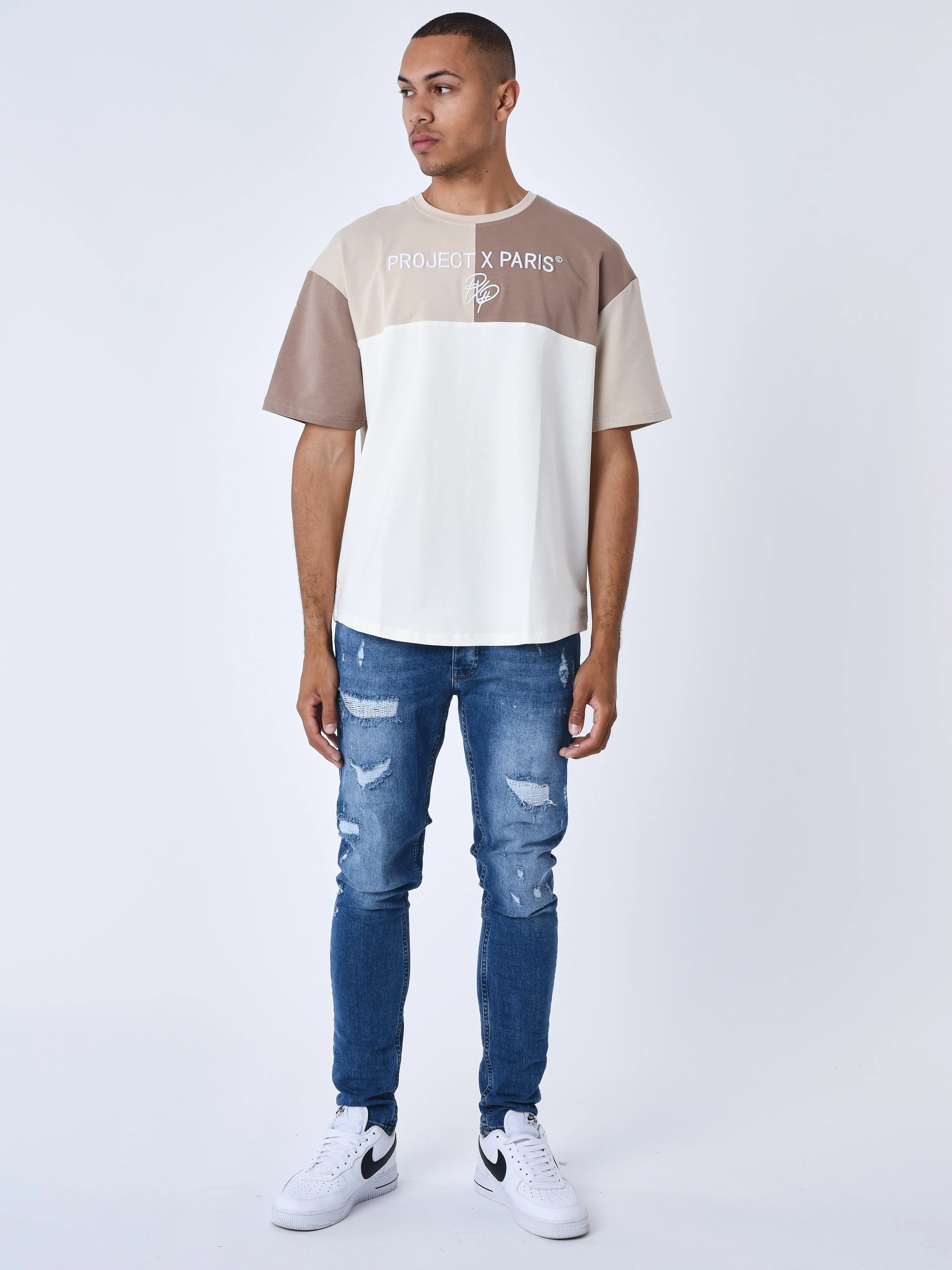 T-shirt oversize effet color block - Image 3