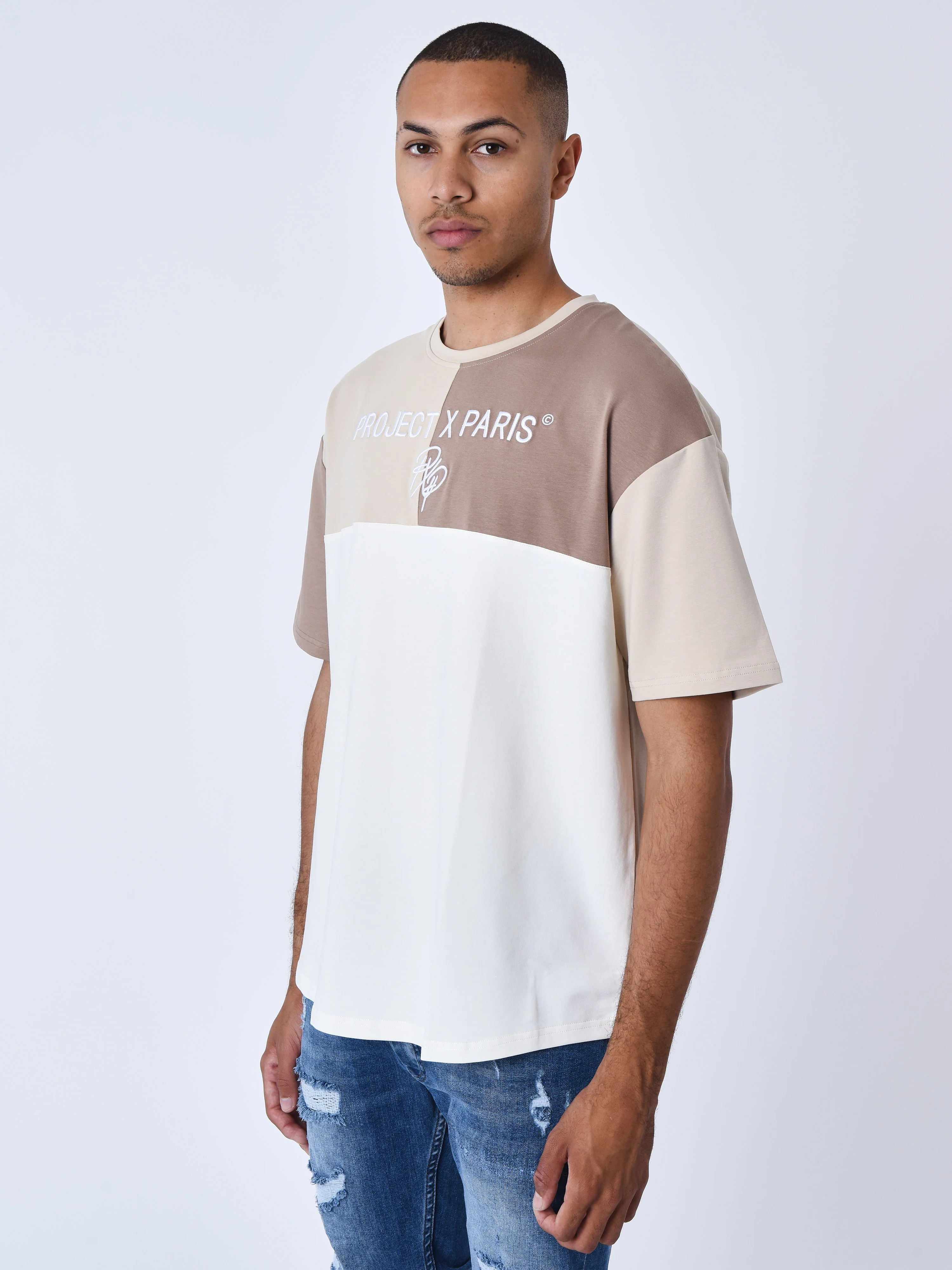 T-shirt oversize effet color block - Image 4