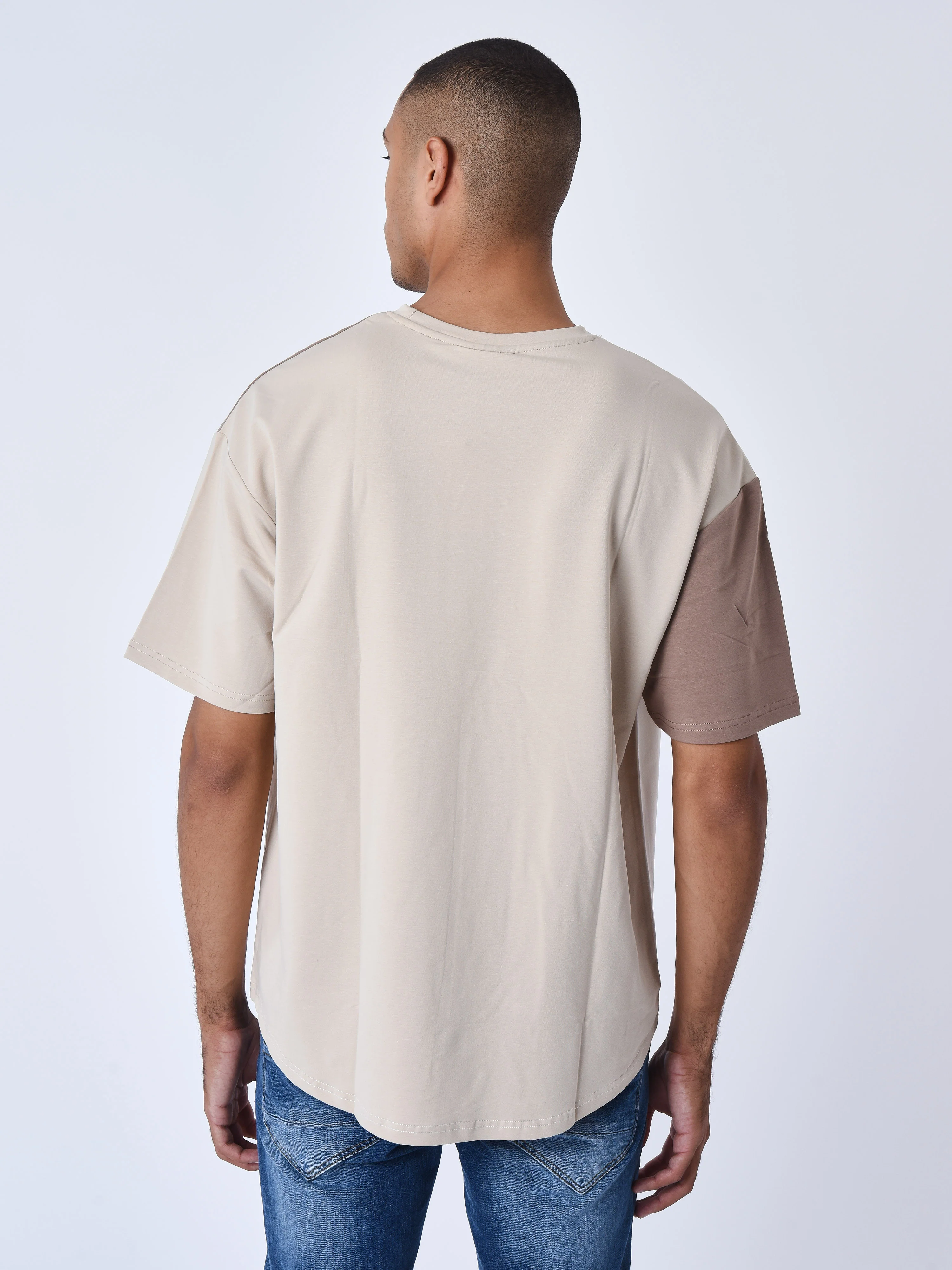 T-shirt oversize effet color block - Image 5