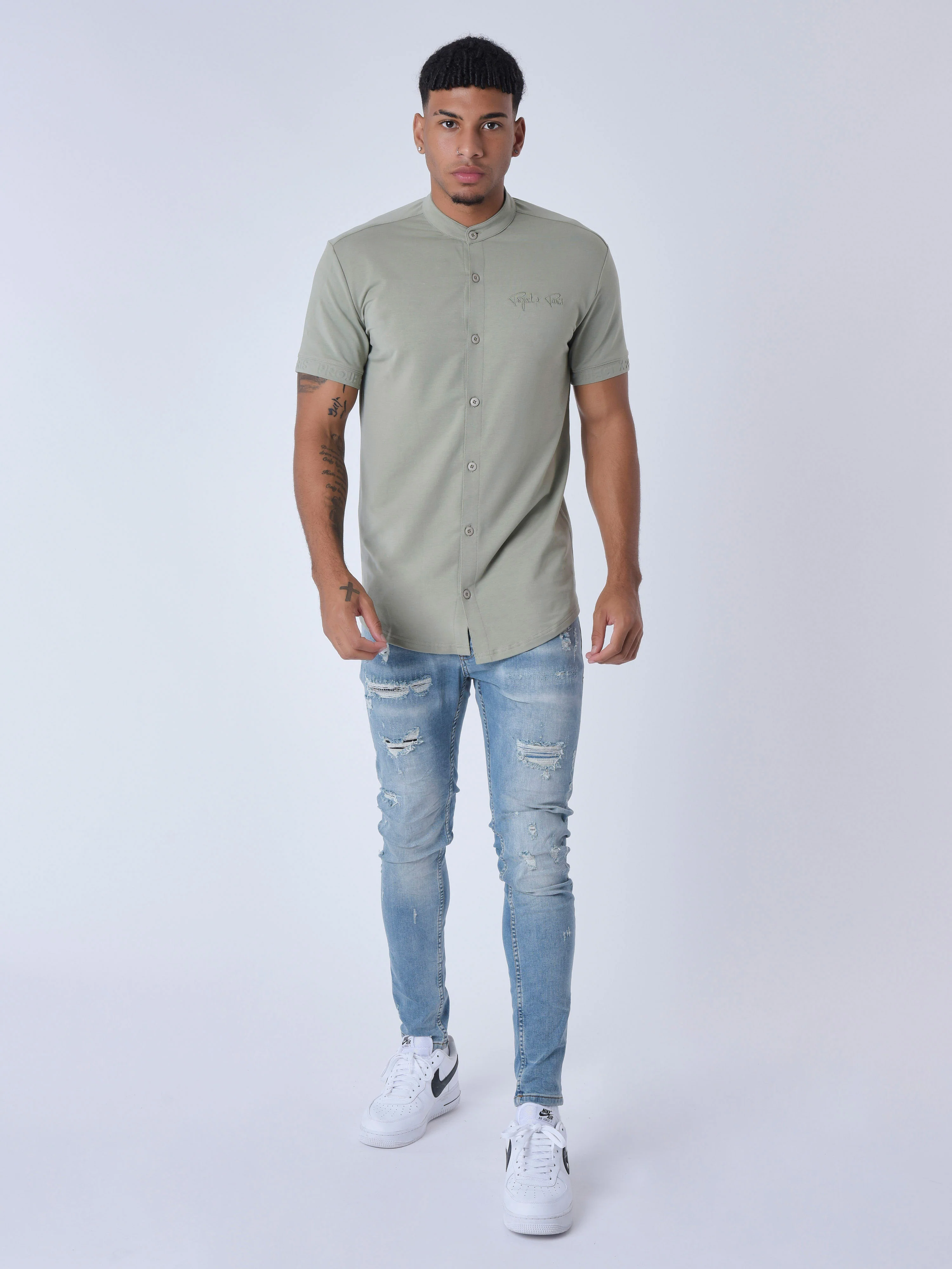 Chemise Manches courtes Col Mao - Image 3