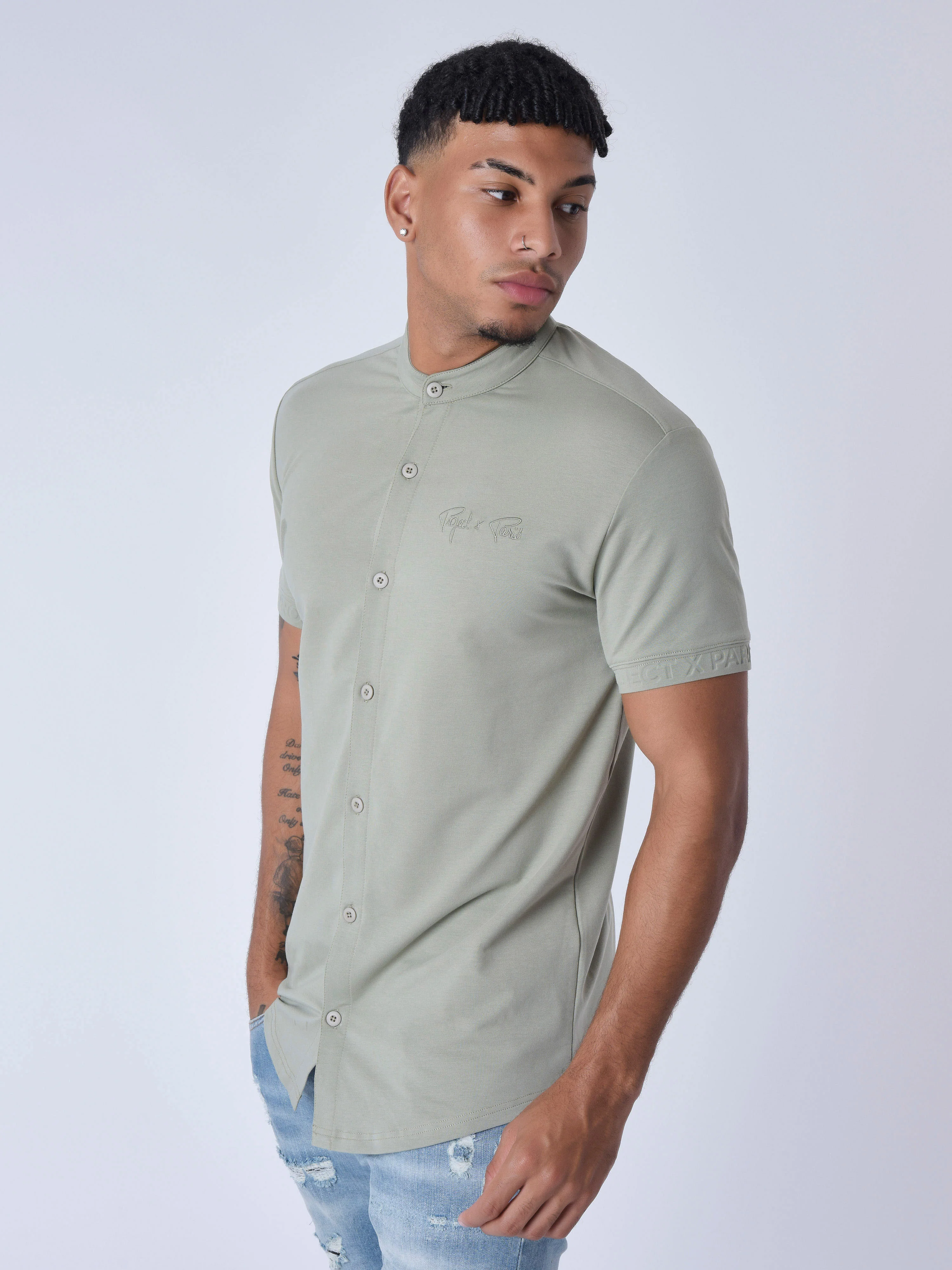 Chemise Manches courtes Col Mao - Image 4