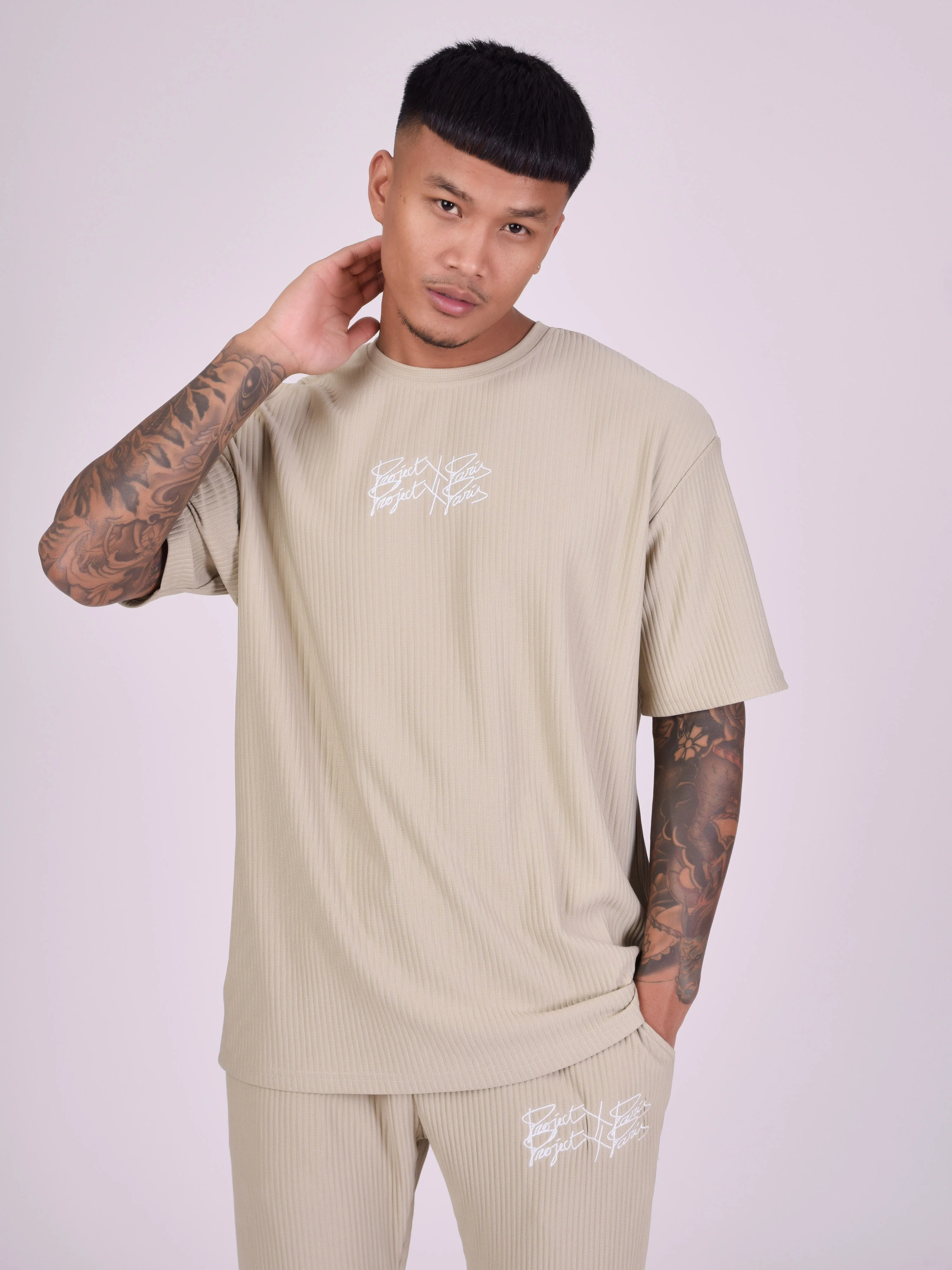 T-shirt oversize en matière texturé - Image 4