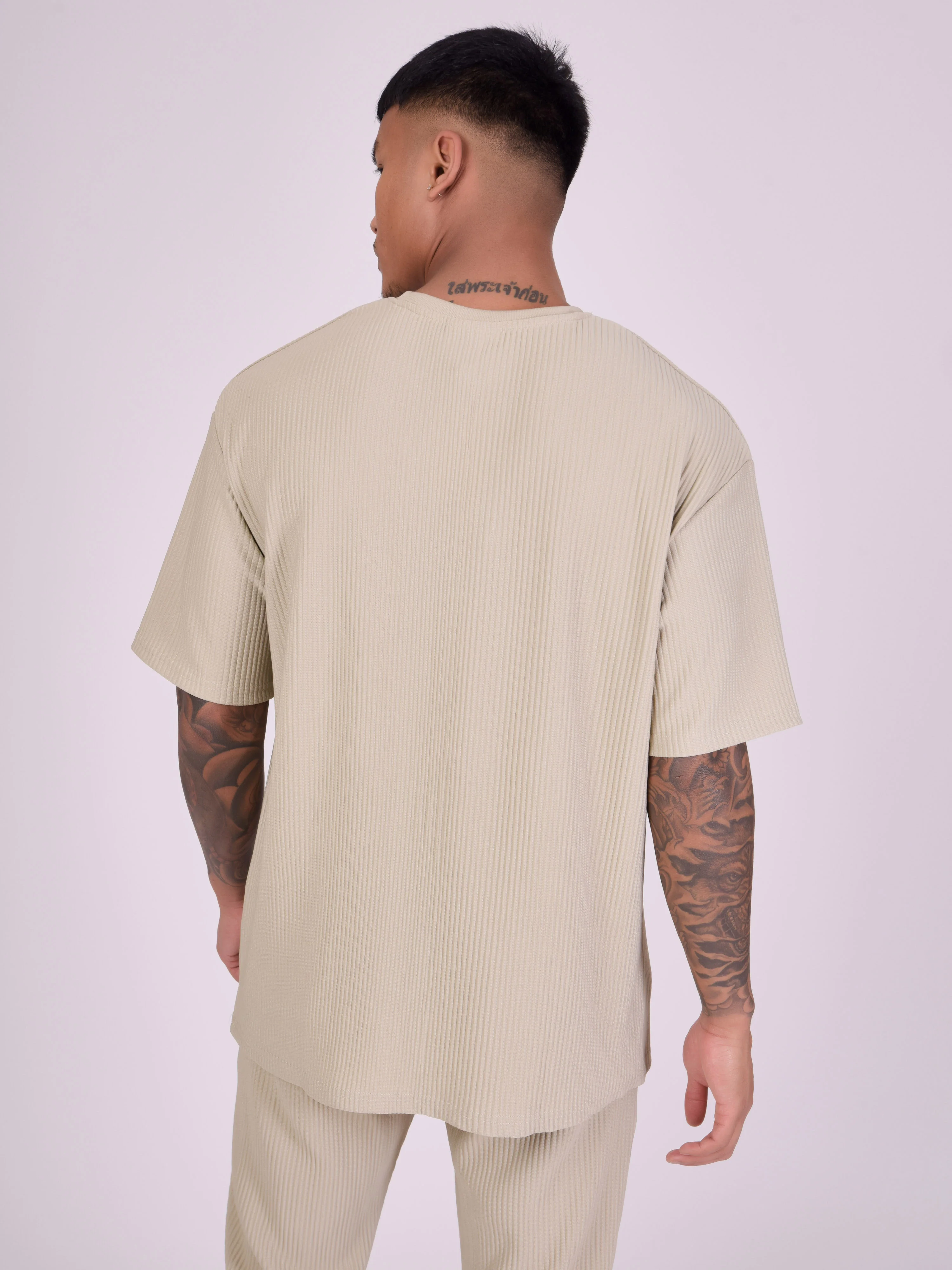 T-shirt oversize en matière texturé - Image 5