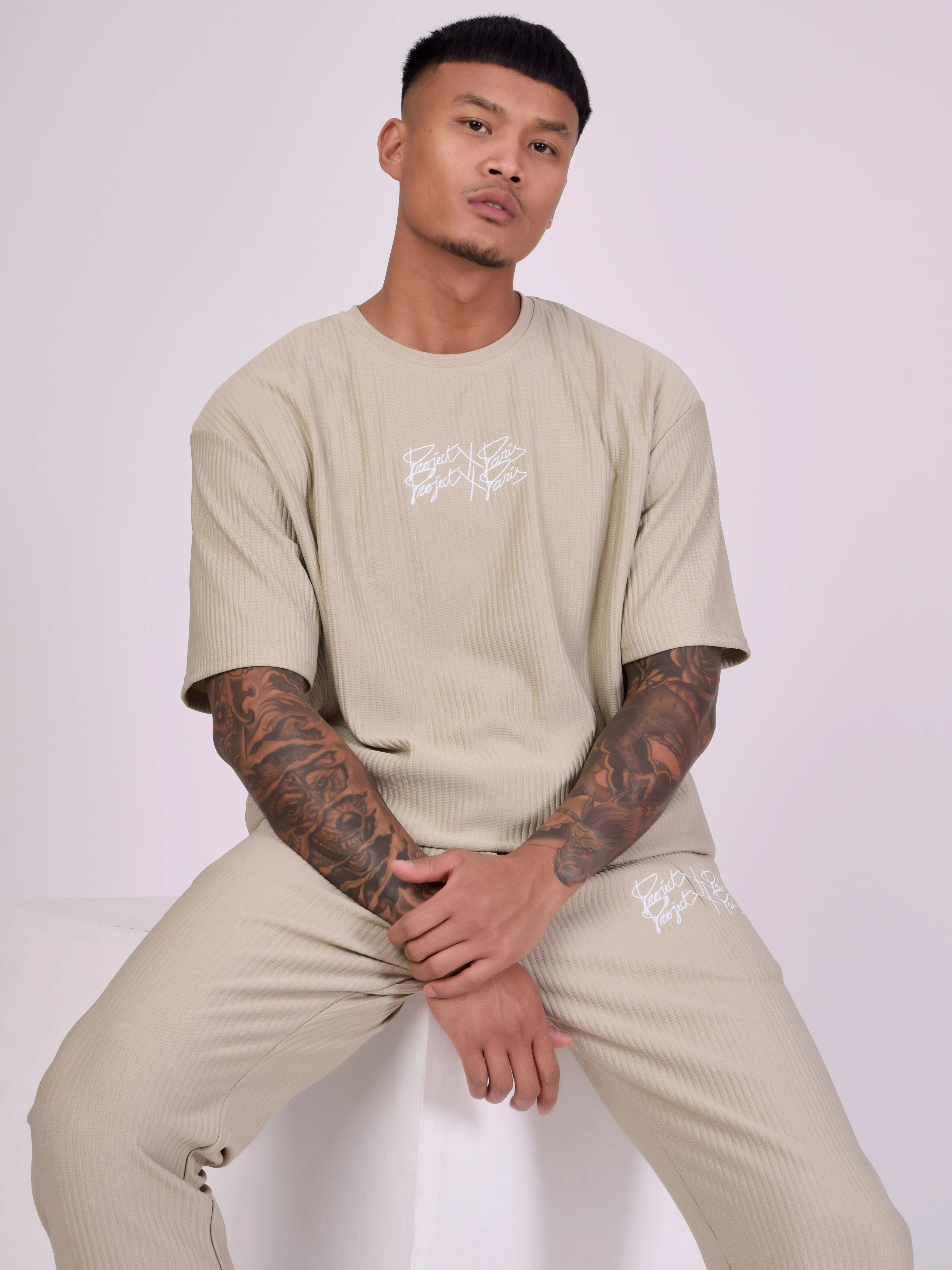 T-shirt oversize en matière texturé - Image 7