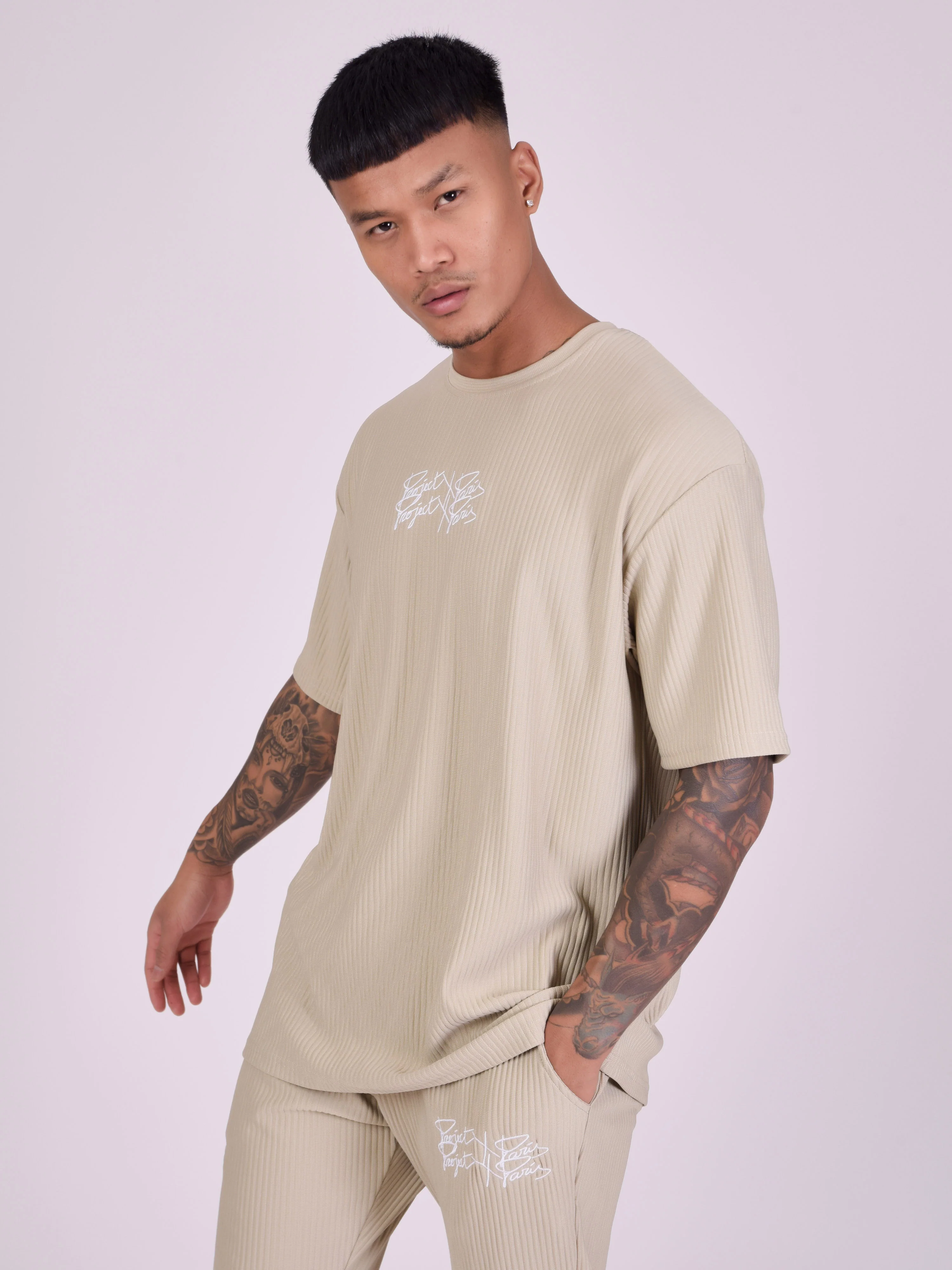 T-shirt oversize en matière texturé - Image 8