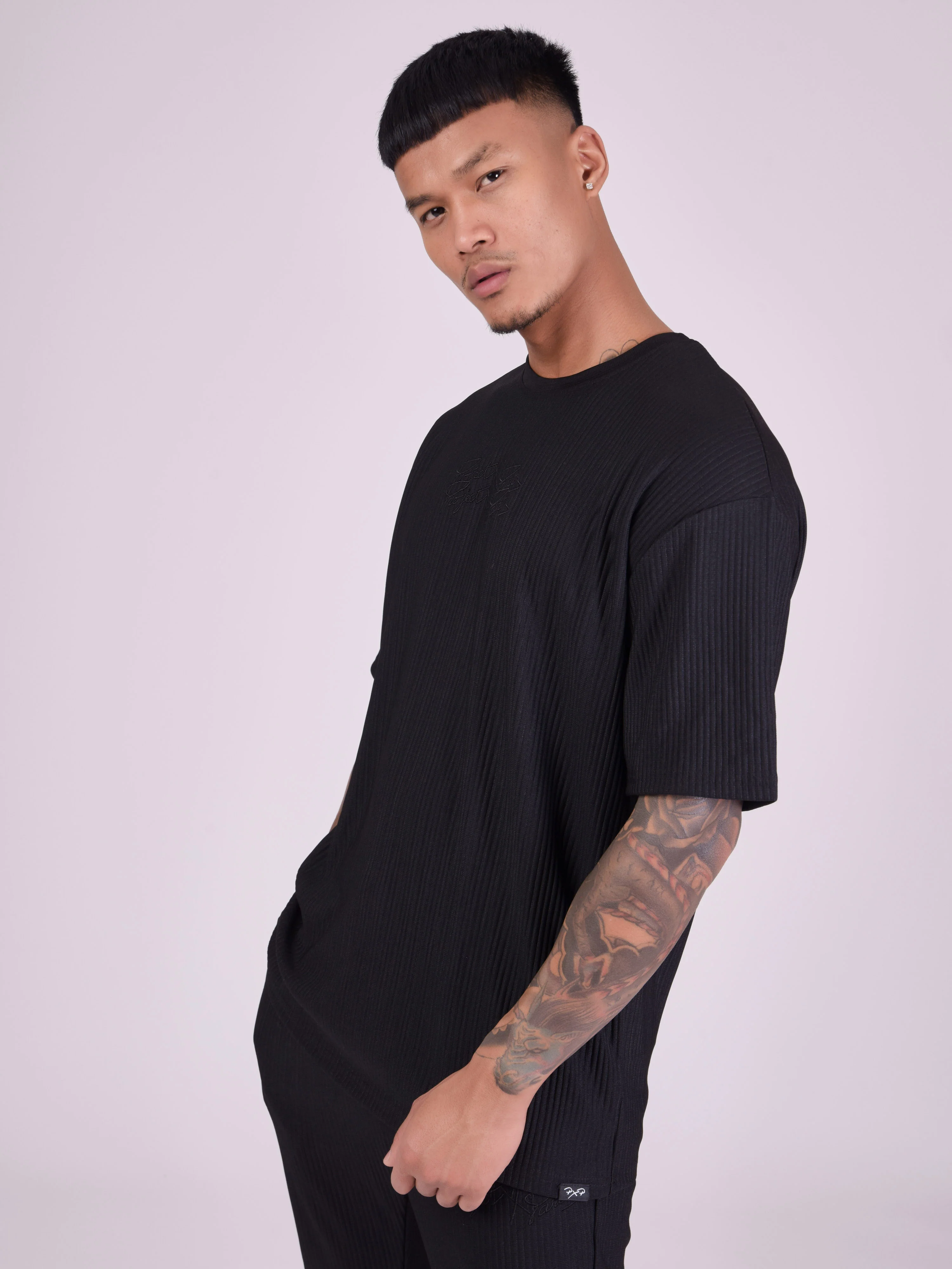 T-shirt oversize en matière texturé - Image 10