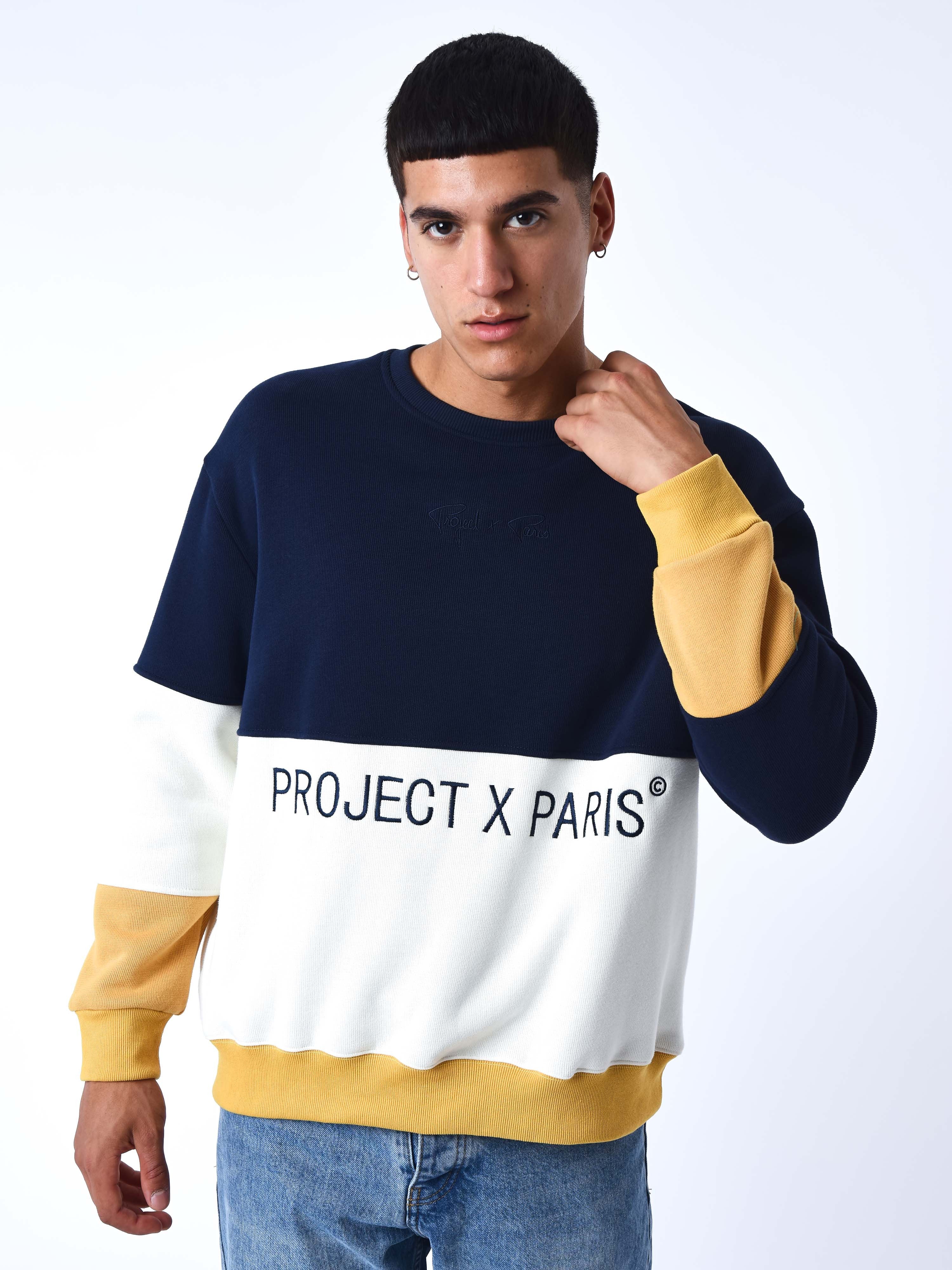 Sweat col rond Color Block en maille - Image 2
