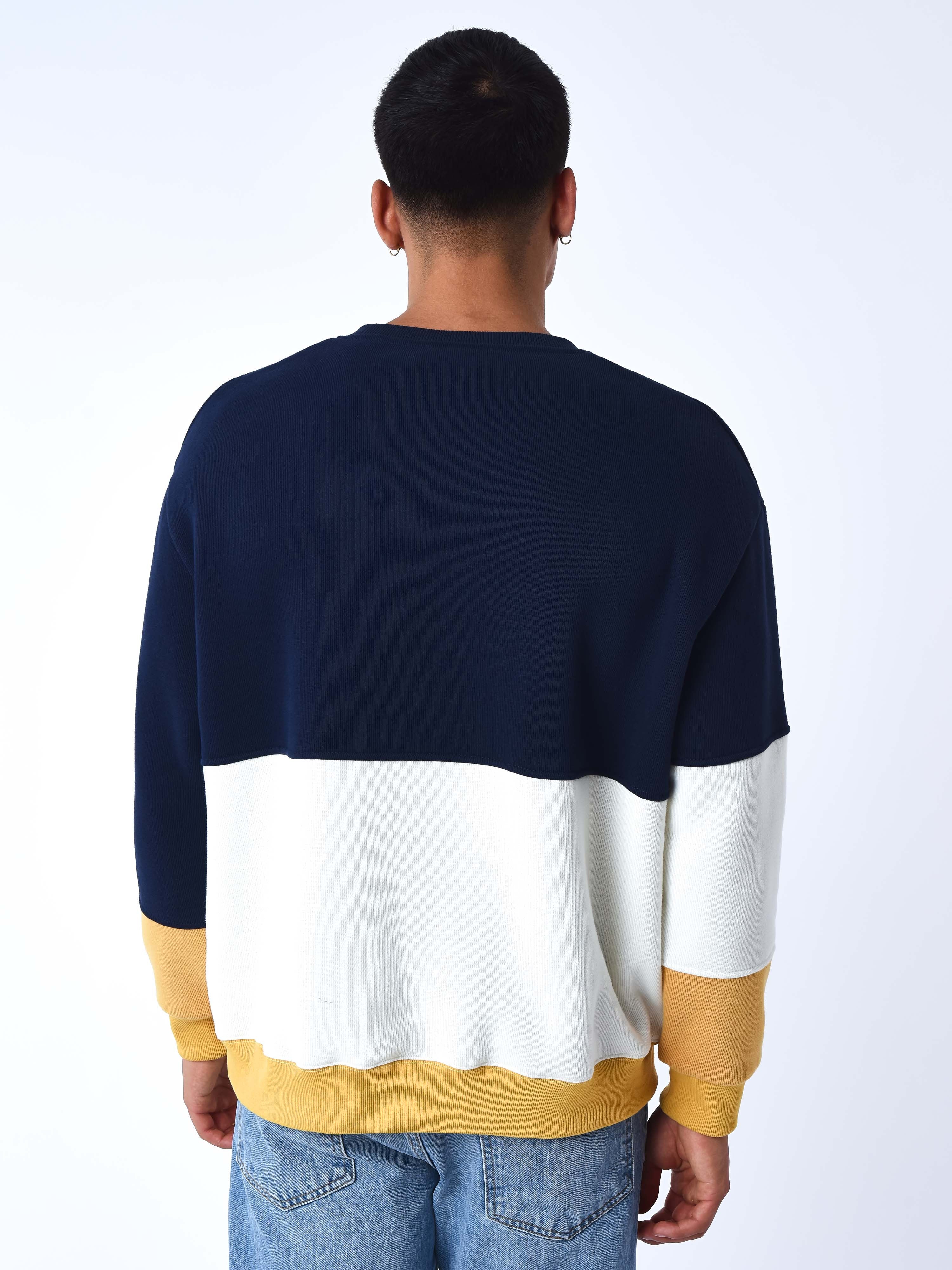 Sweat col rond Color Block en maille - Image 5