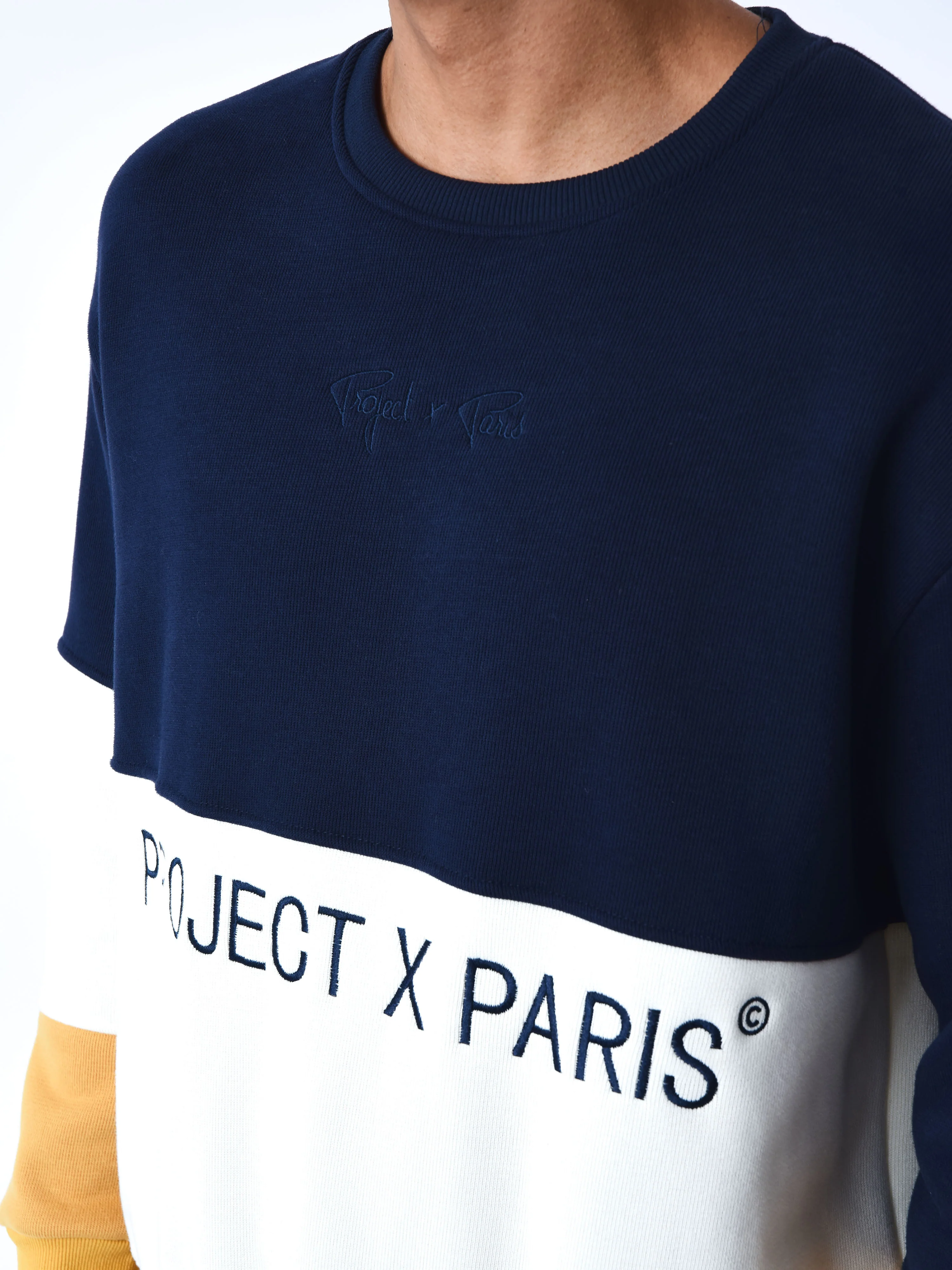Sweat col rond Color Block en maille - Image 6