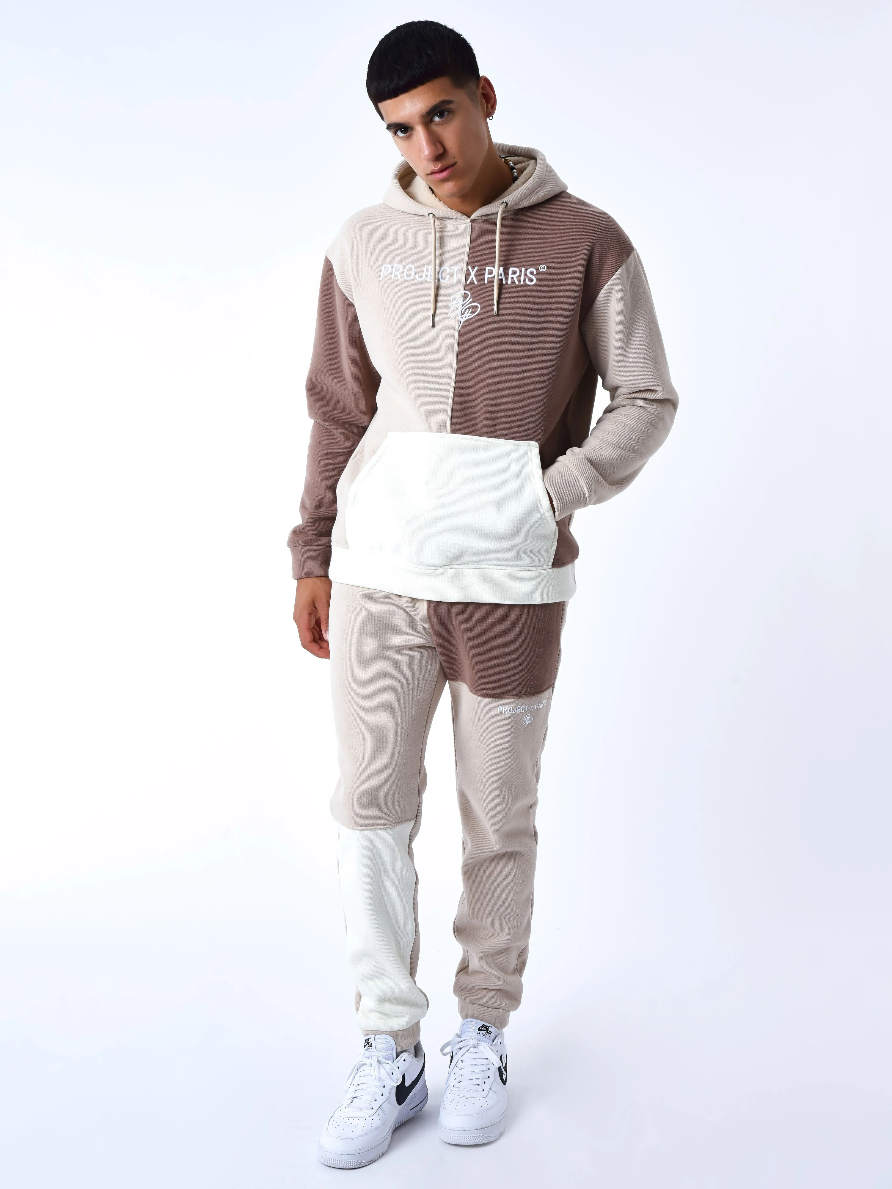 Sweat Ă Capuche tricolore en maille - Image 5