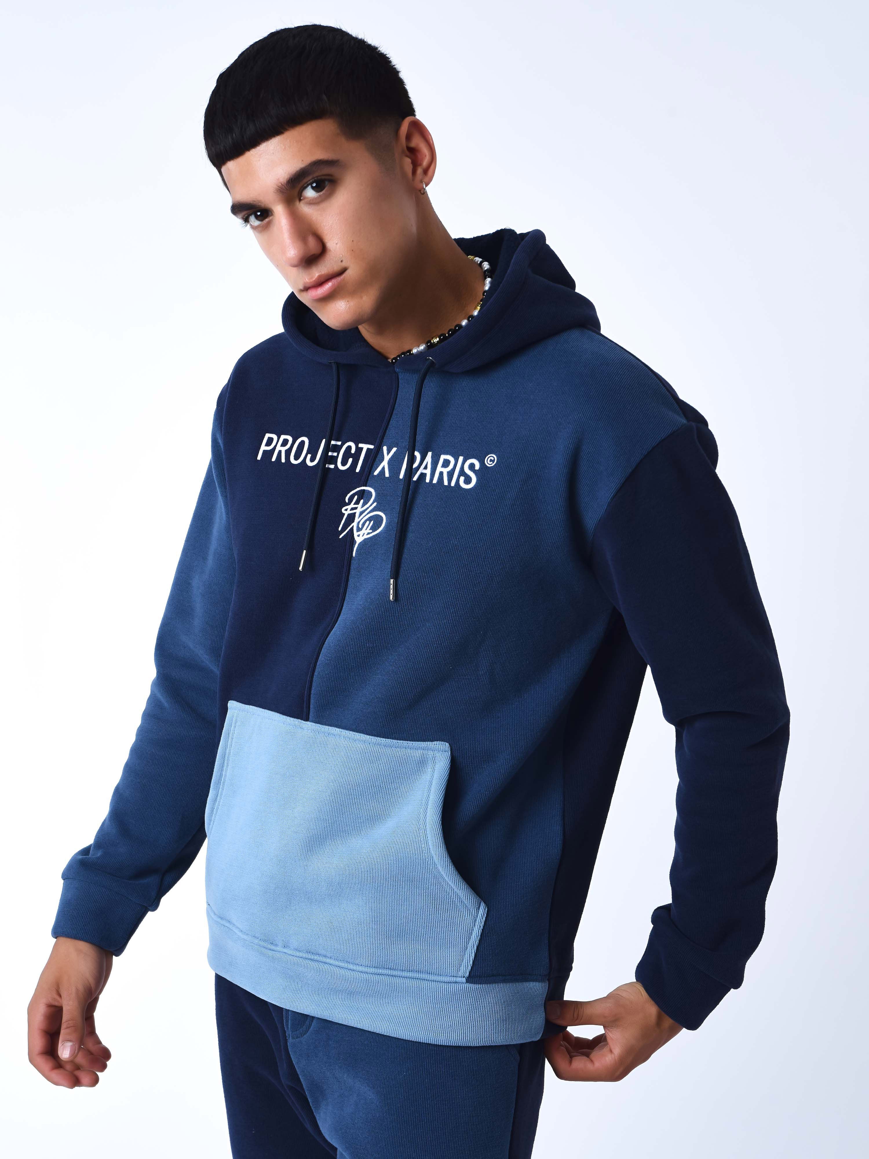 Sweat Ă Capuche tricolore en maille - Image 4