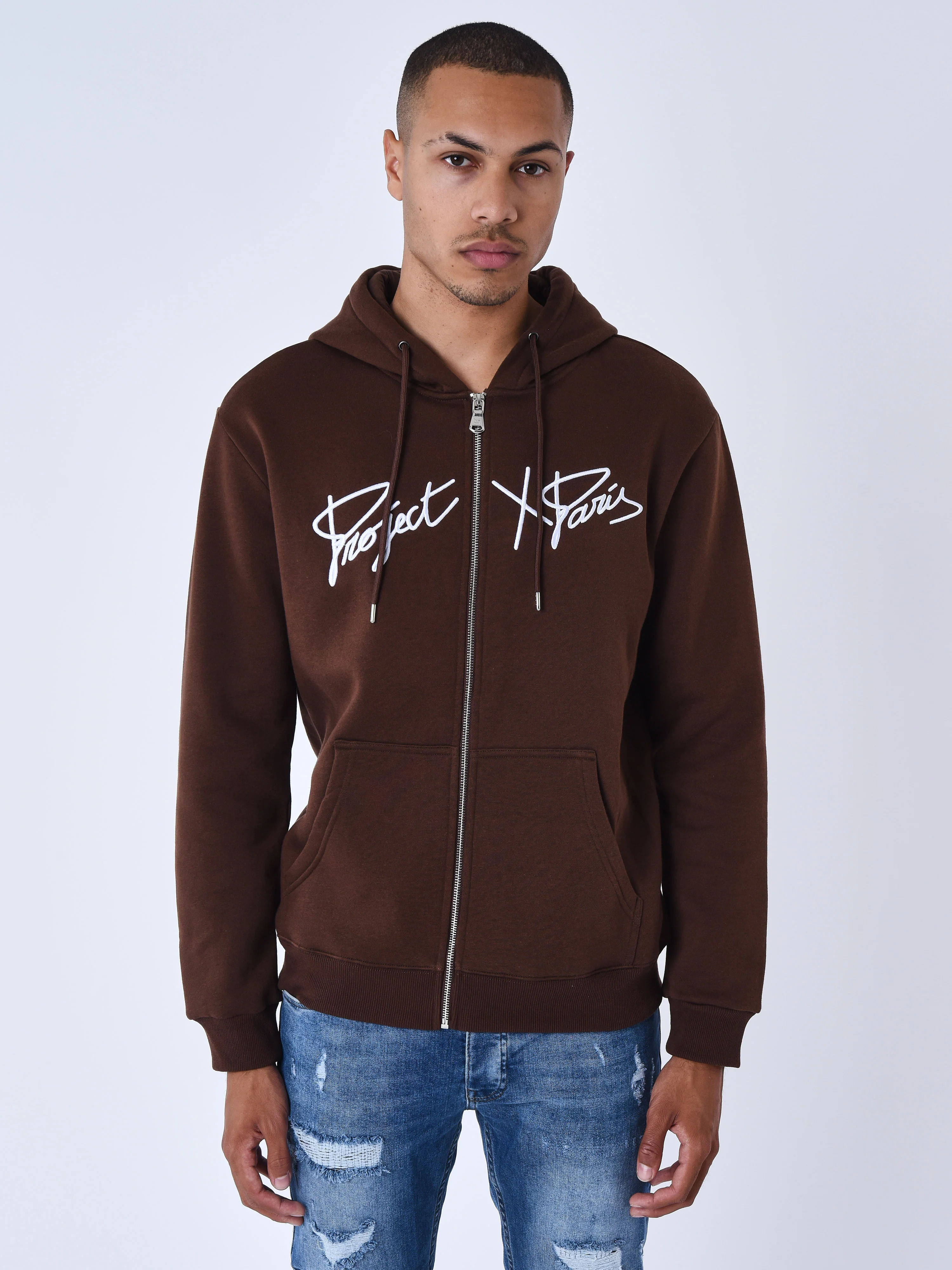 Veste a capuche zippé à broderie Origin - Image 2