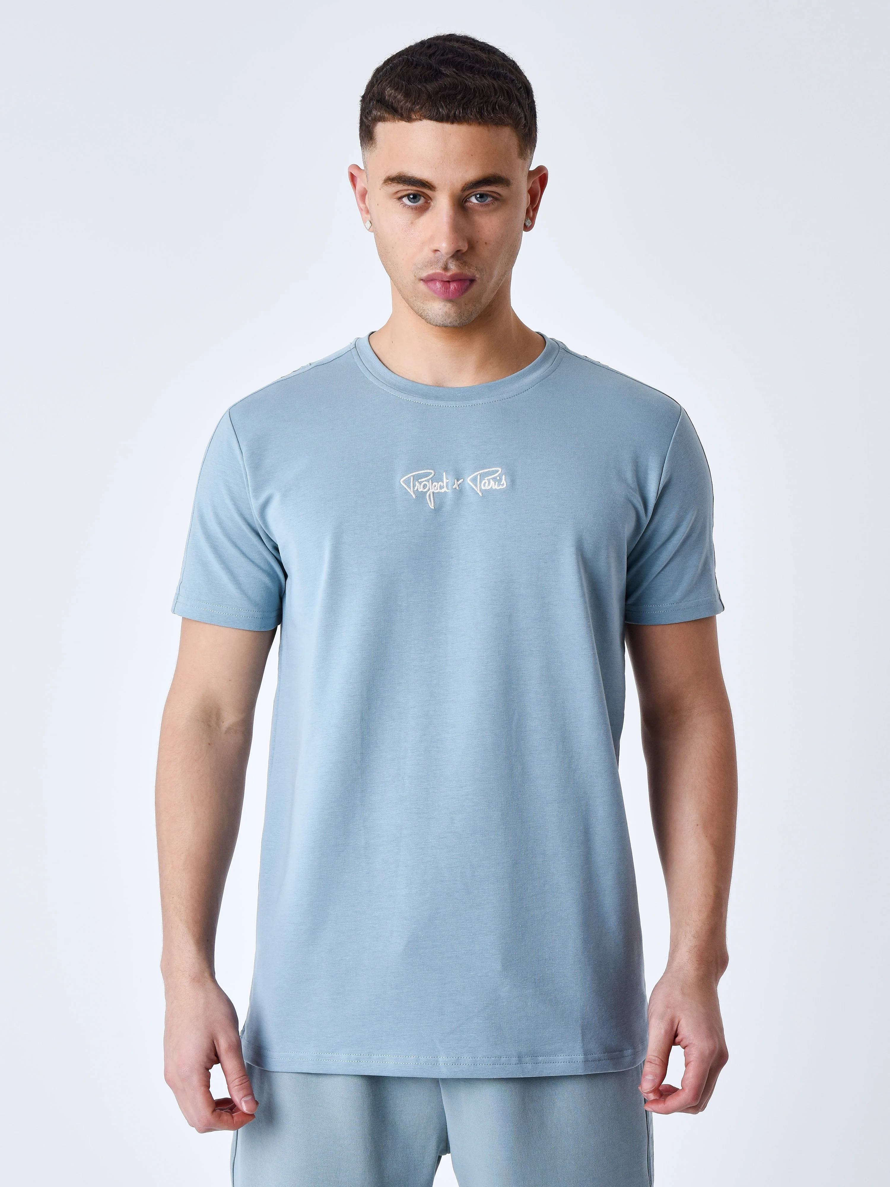 T-shirt Bande épaules logo brodé - Image 2