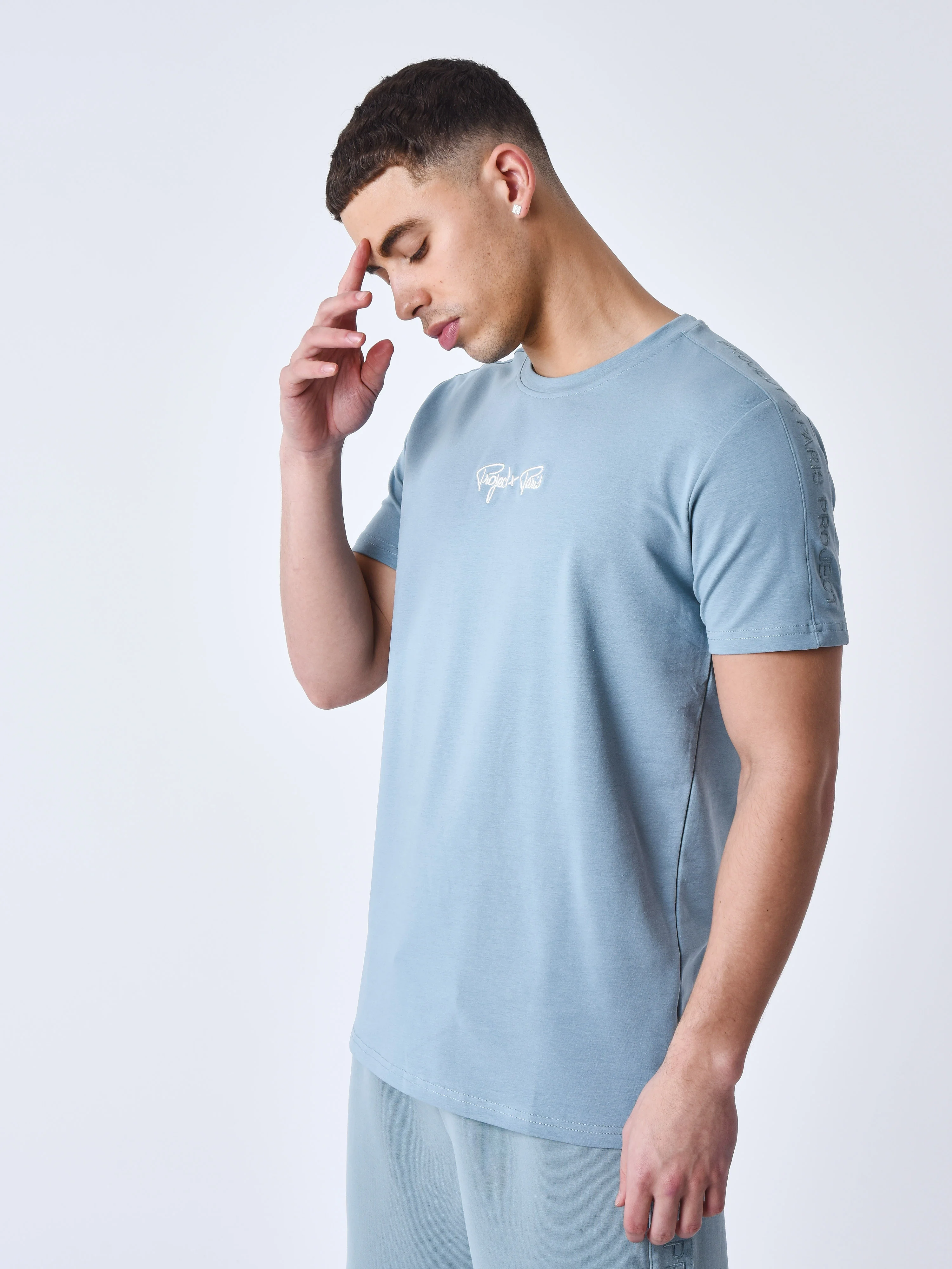 T-shirt Bande épaules logo brodé - Image 4