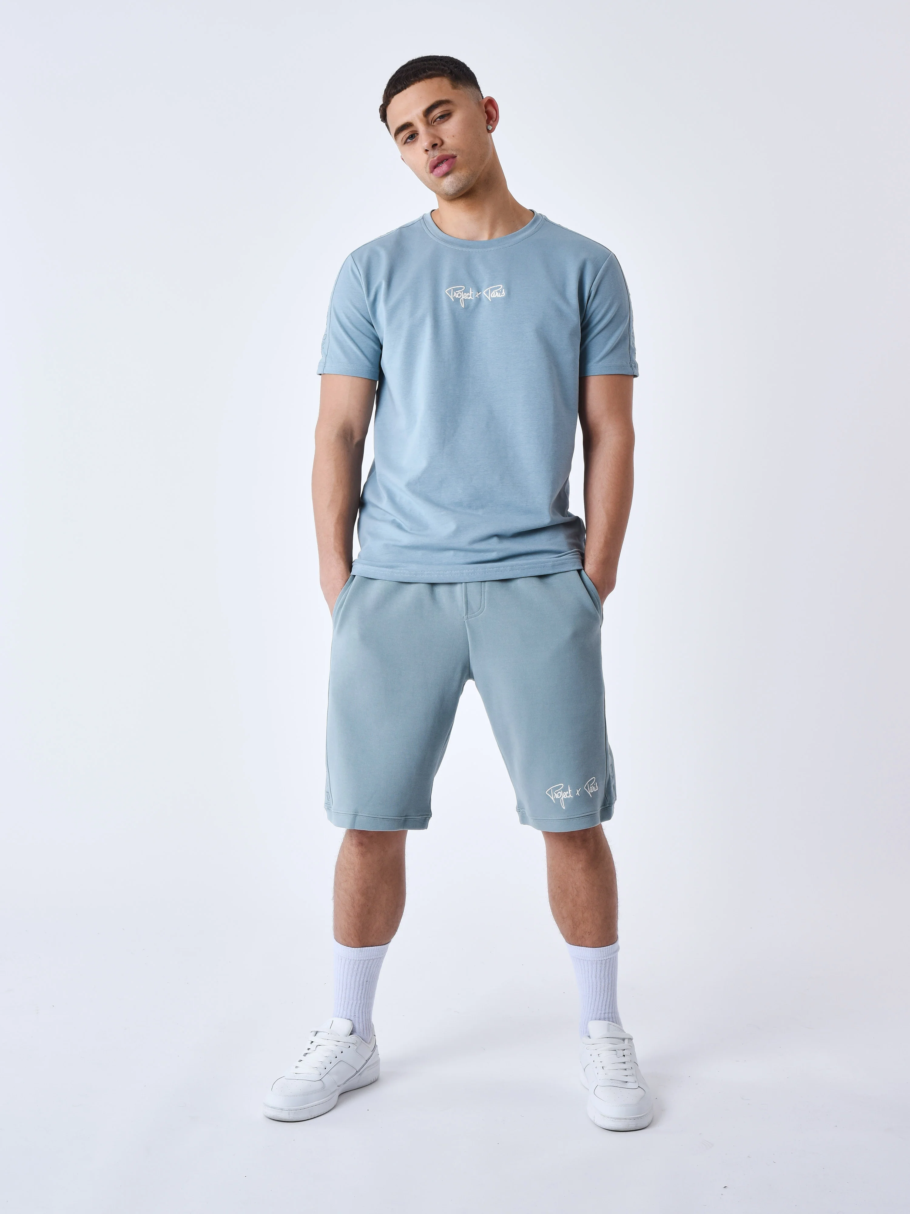 T-shirt Bande épaules logo brodé - Image 8