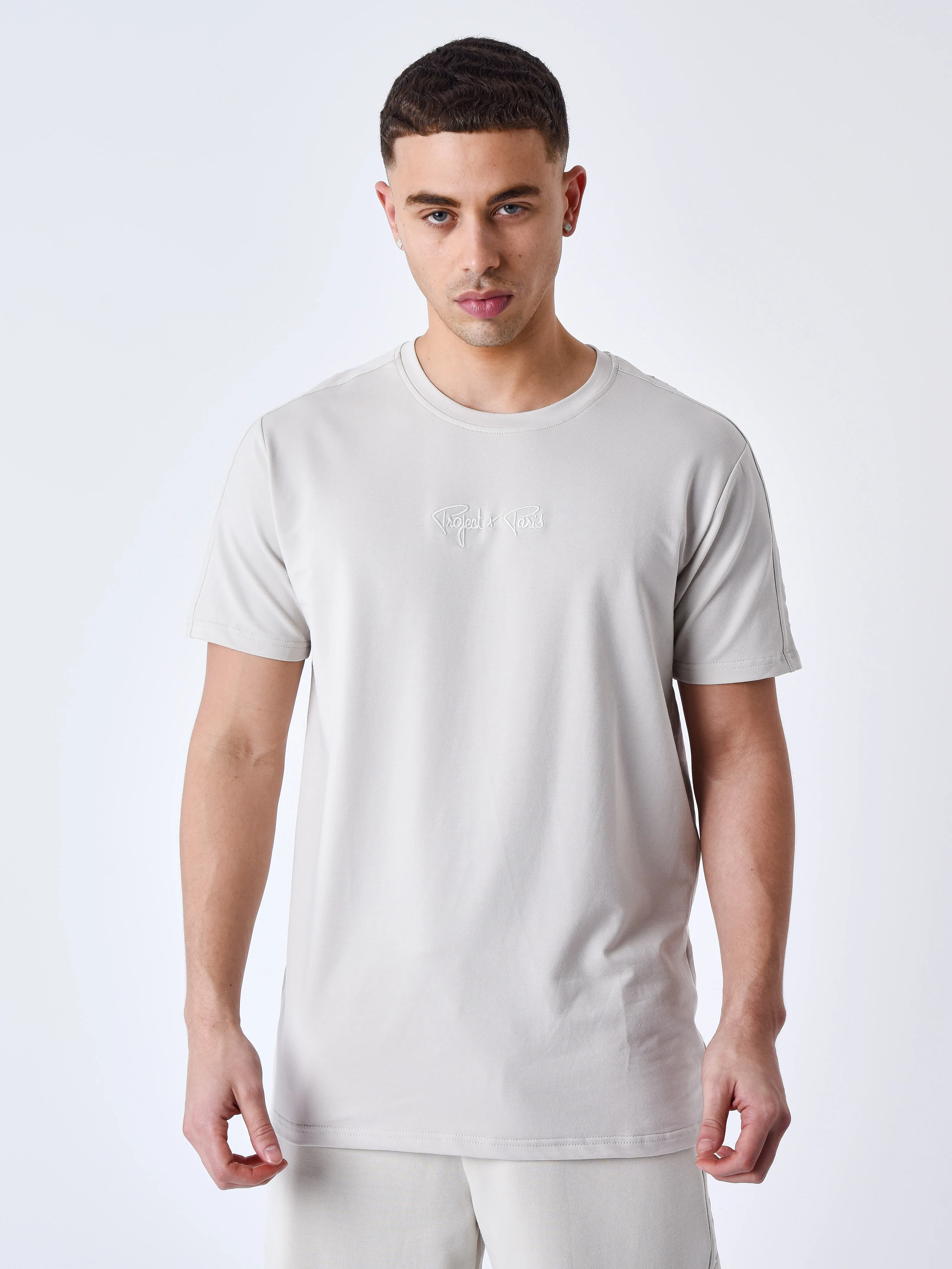 T-shirt Bande épaules logo brodé - Image 4