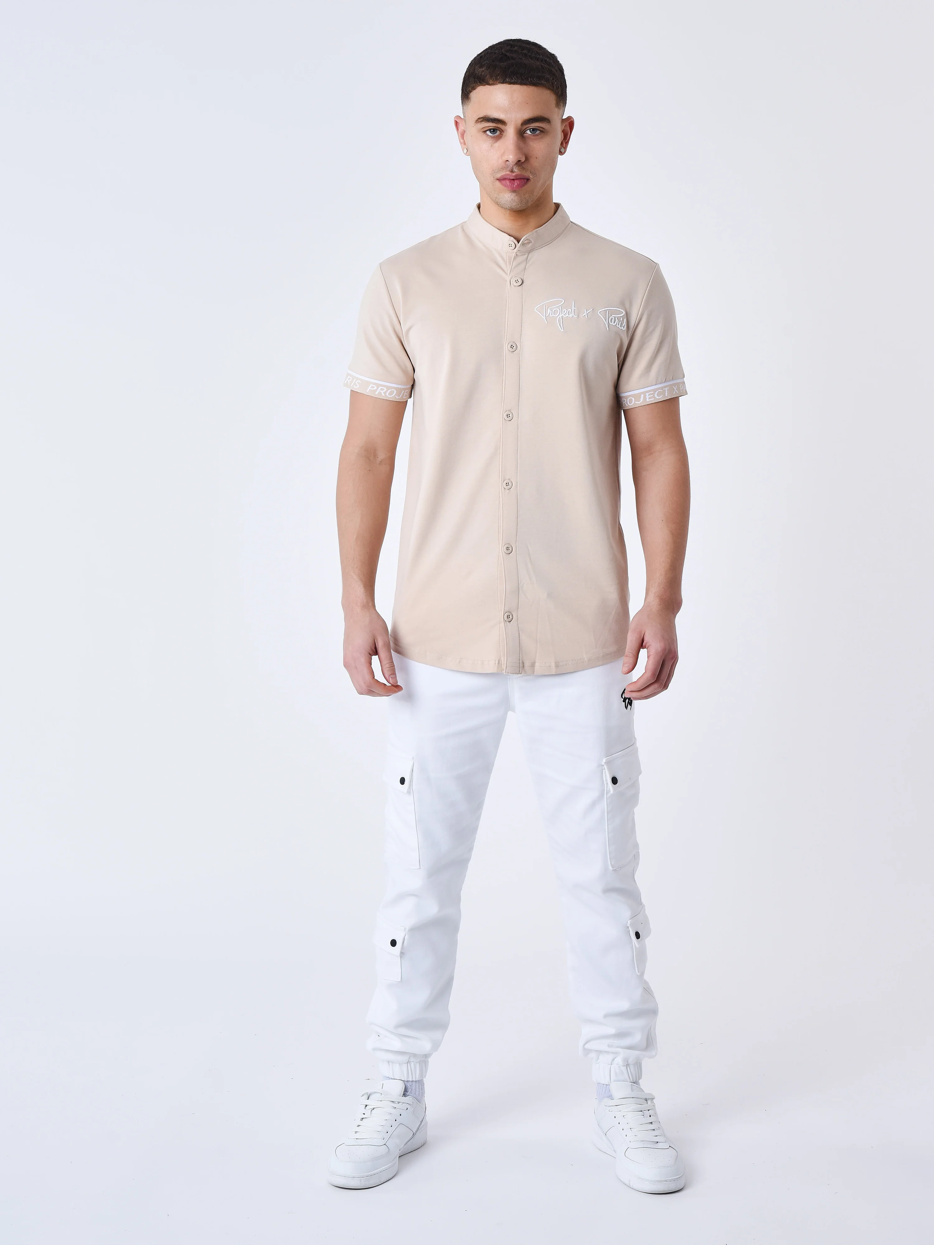 Chemise manches courtes logo brodé en relief - Image 7
