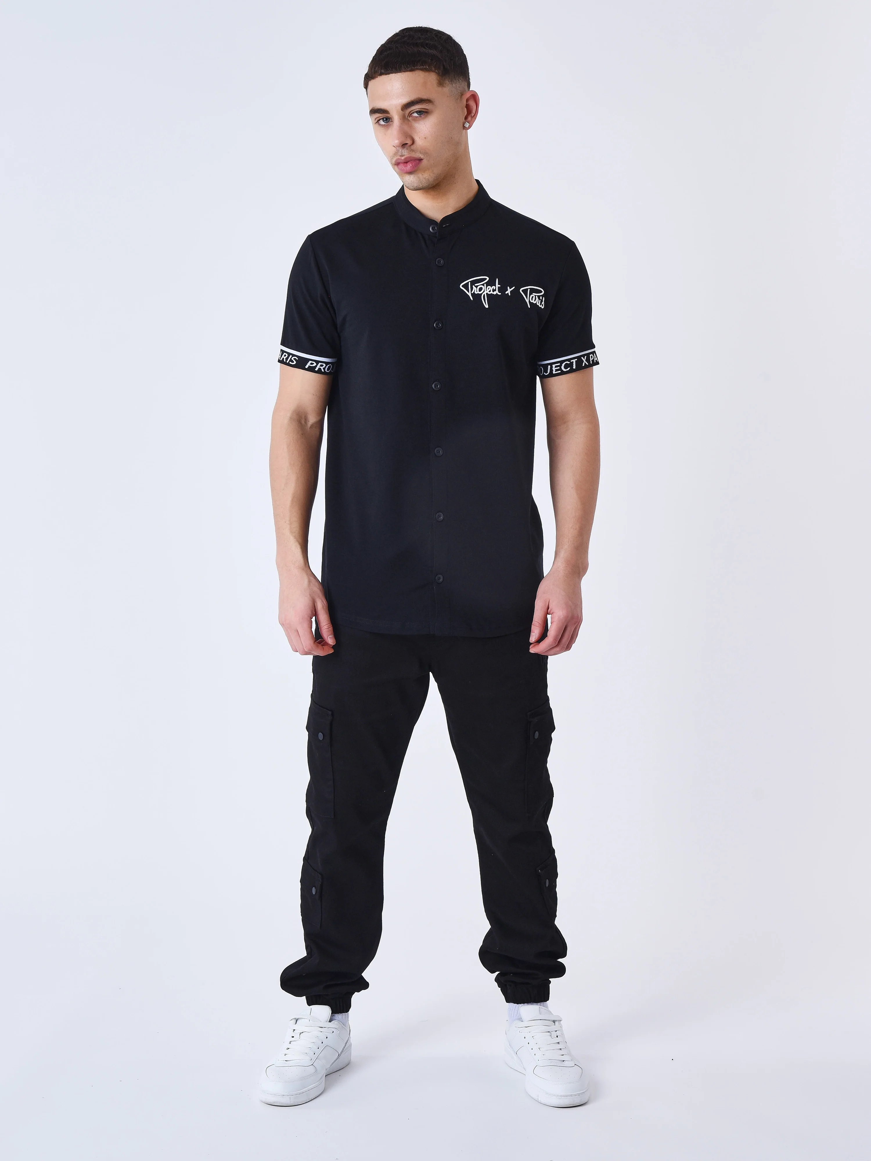 Chemise manches courtes logo brodé en relief - Image 3