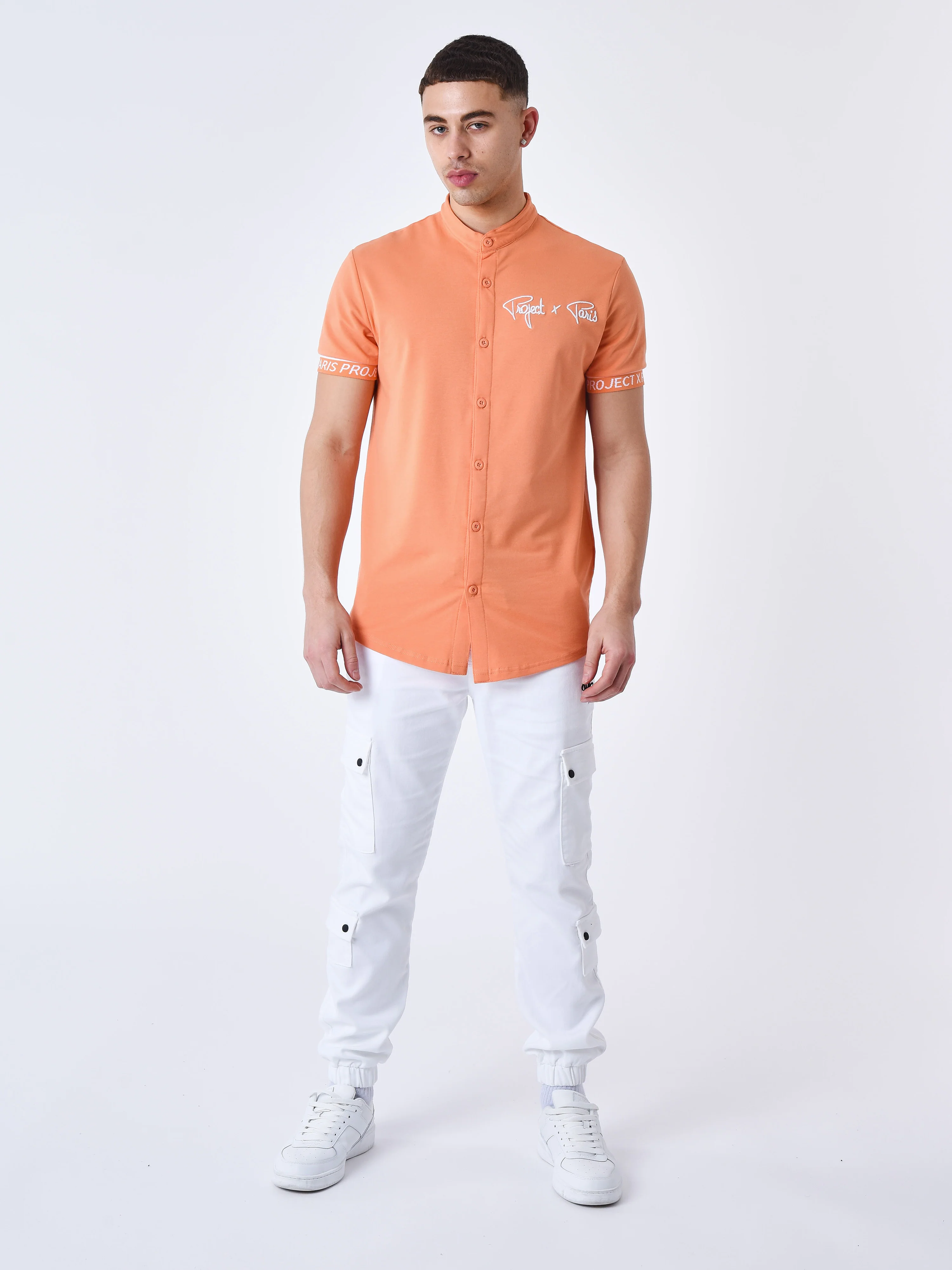 Chemise manches courtes logo brodé en relief - Image 7