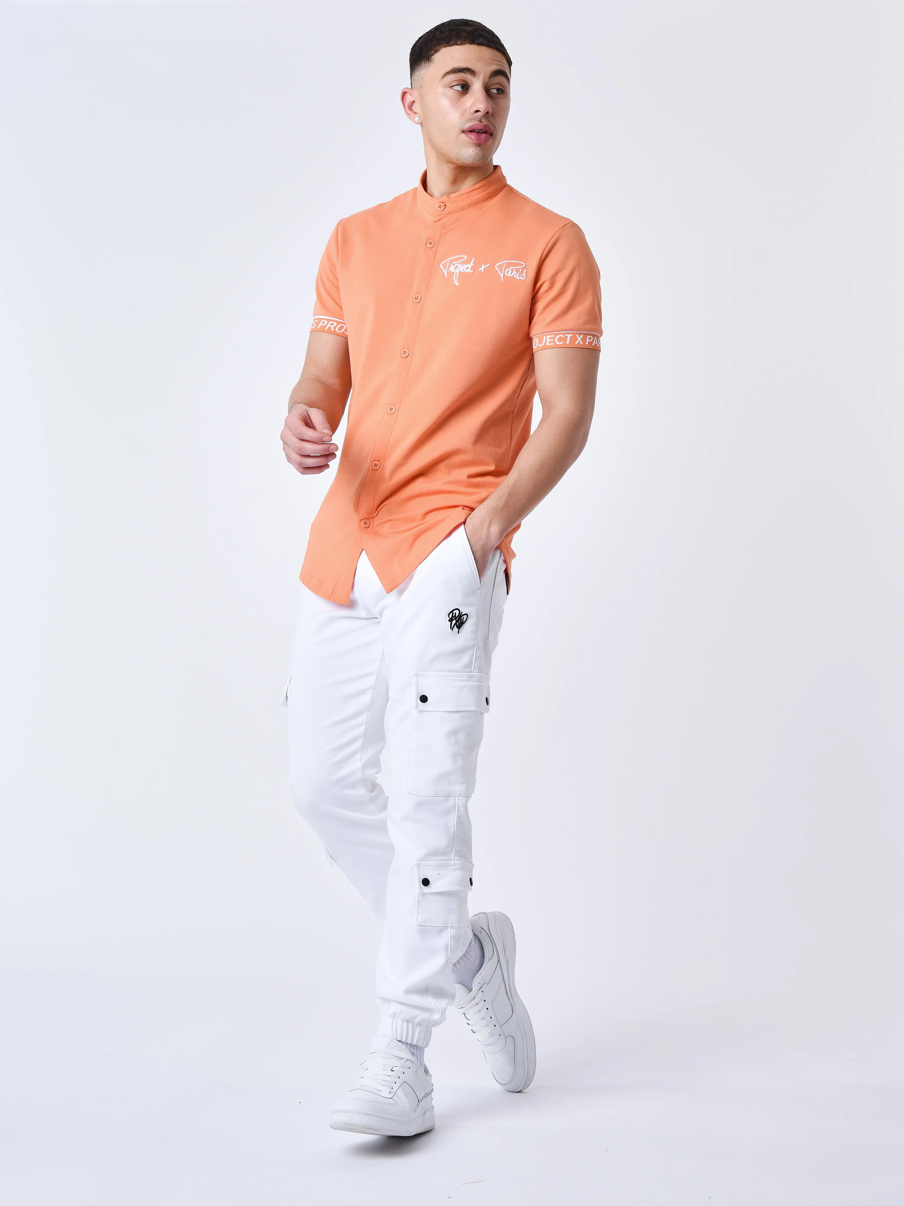 Chemise manches courtes logo brodé en relief - Image 8