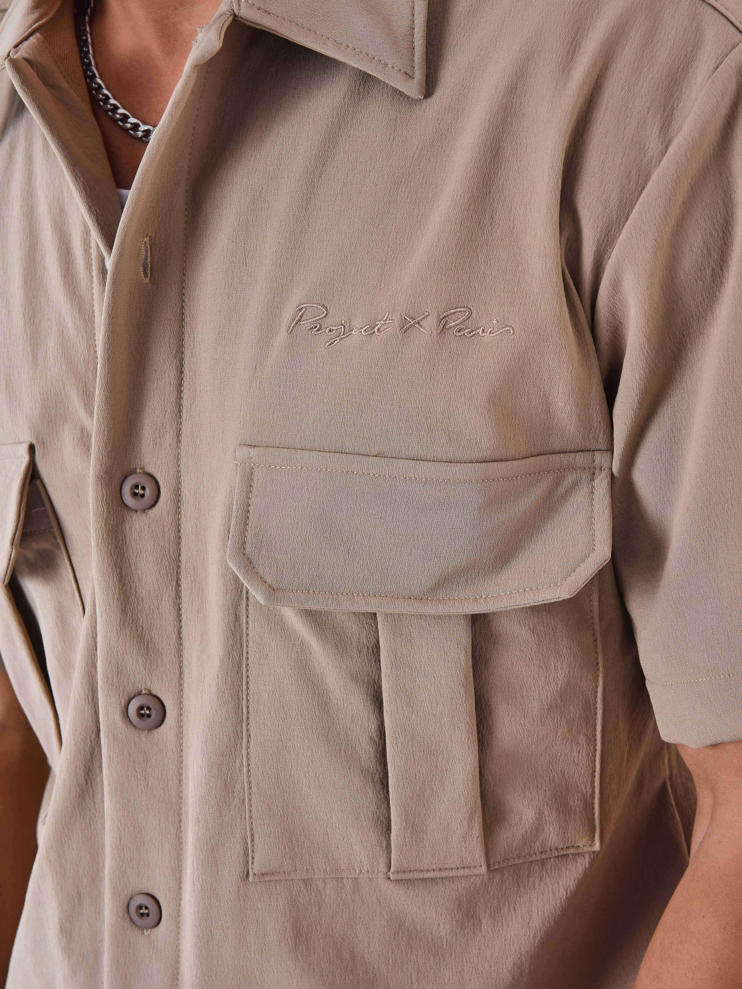 Chemise manches courtes uni texturé - Image 6
