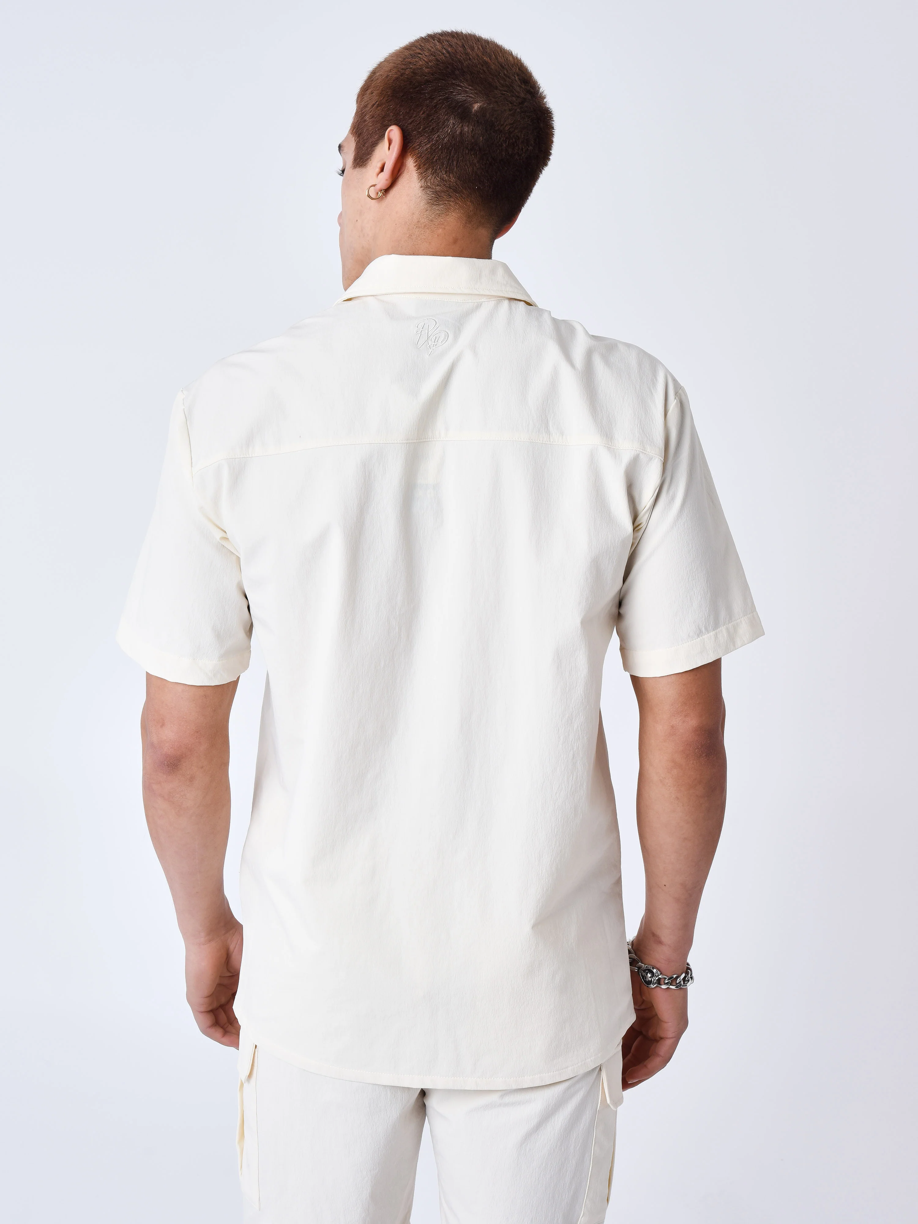 Chemise manches courtes uni texturé - Image 3