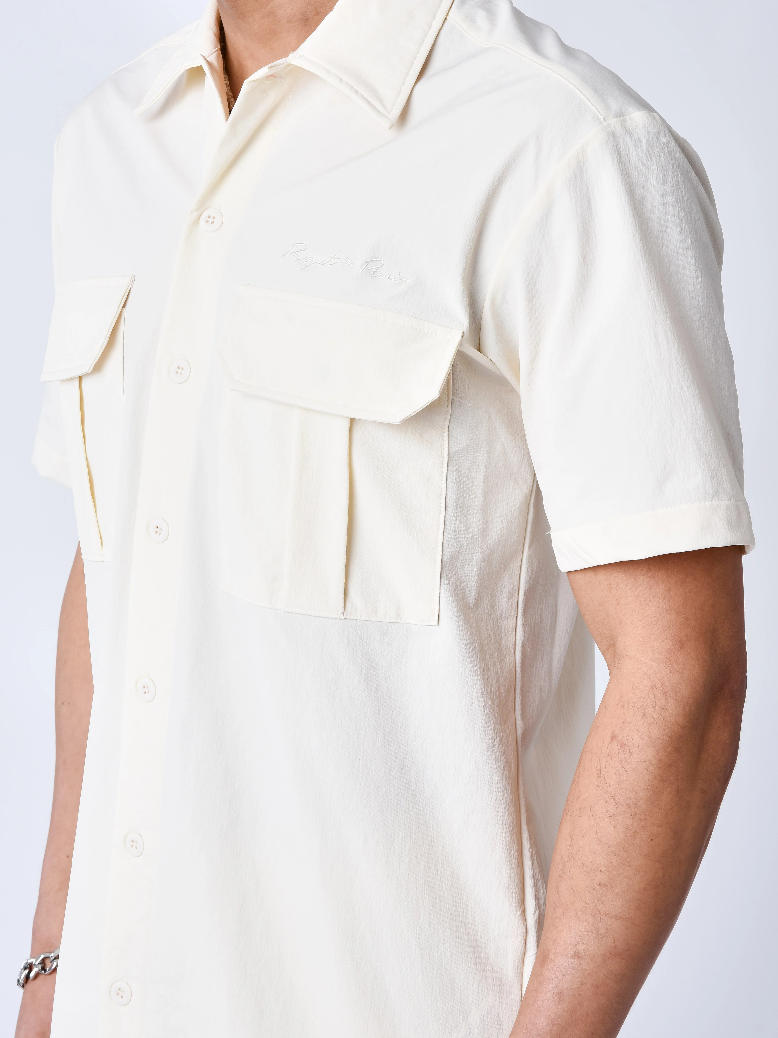 Chemise manches courtes uni texturé - Image 5