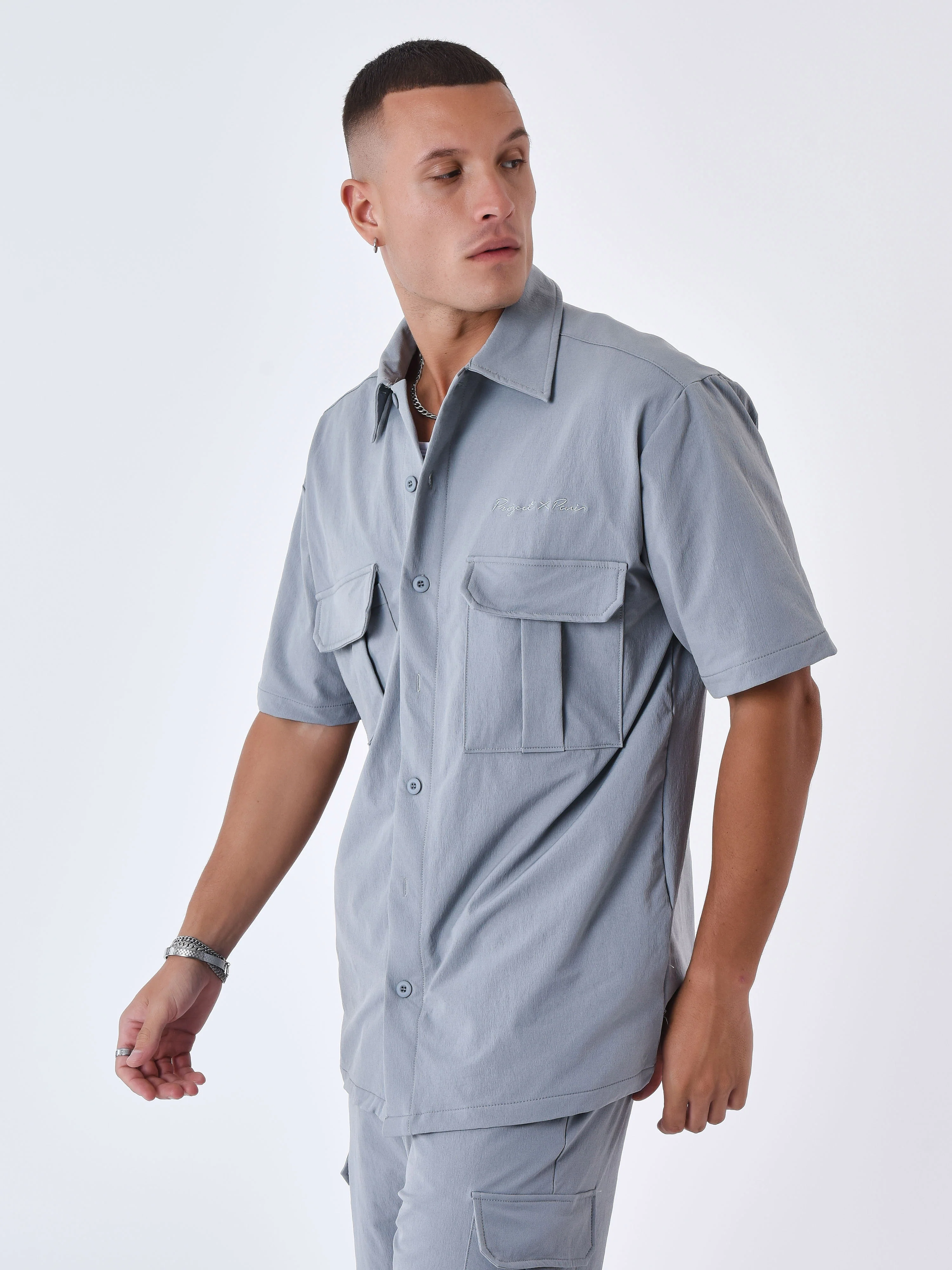 Chemise manches courtes uni texturé - Image 5