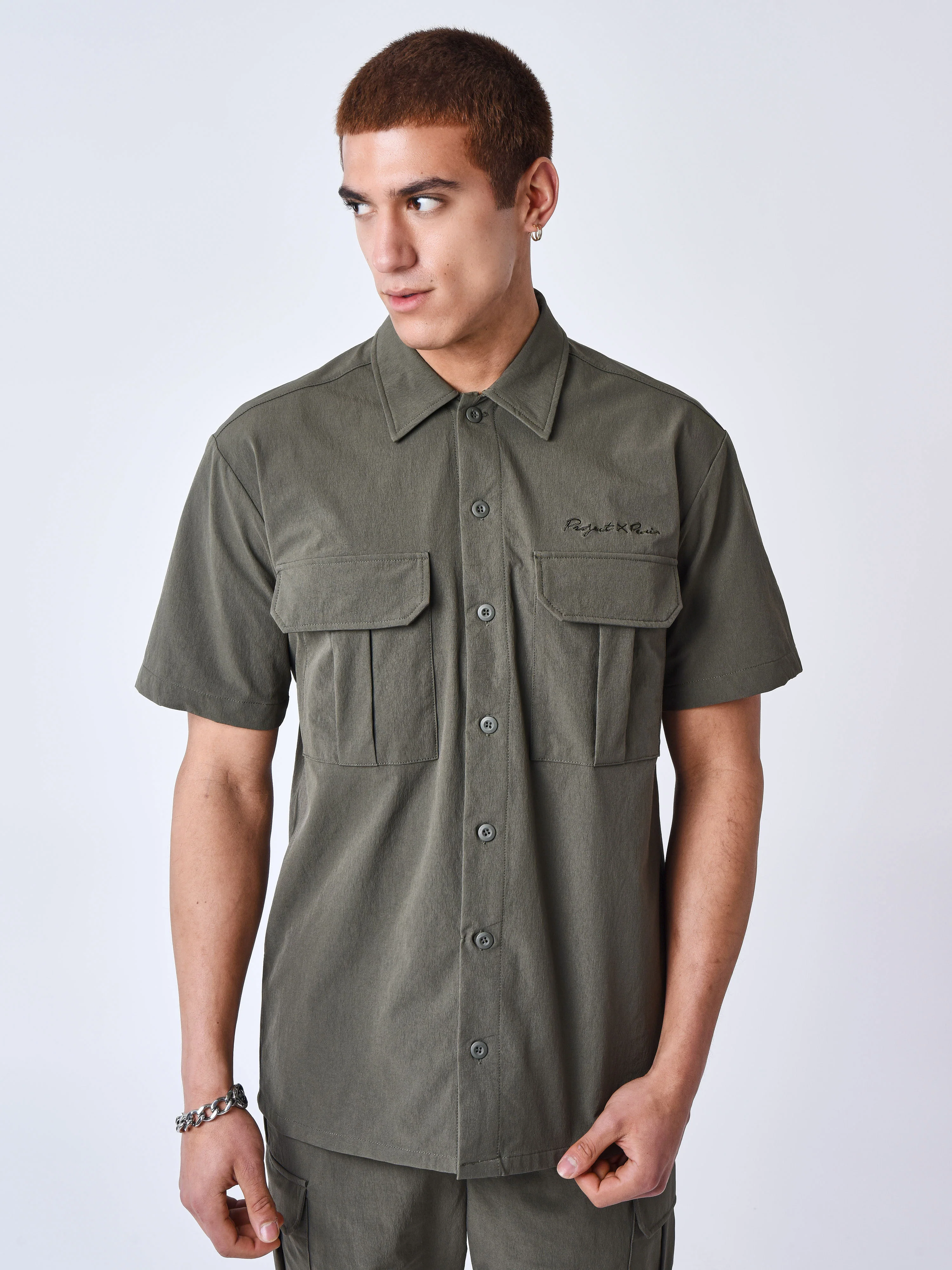Chemise manches courtes uni texturé - Image 3