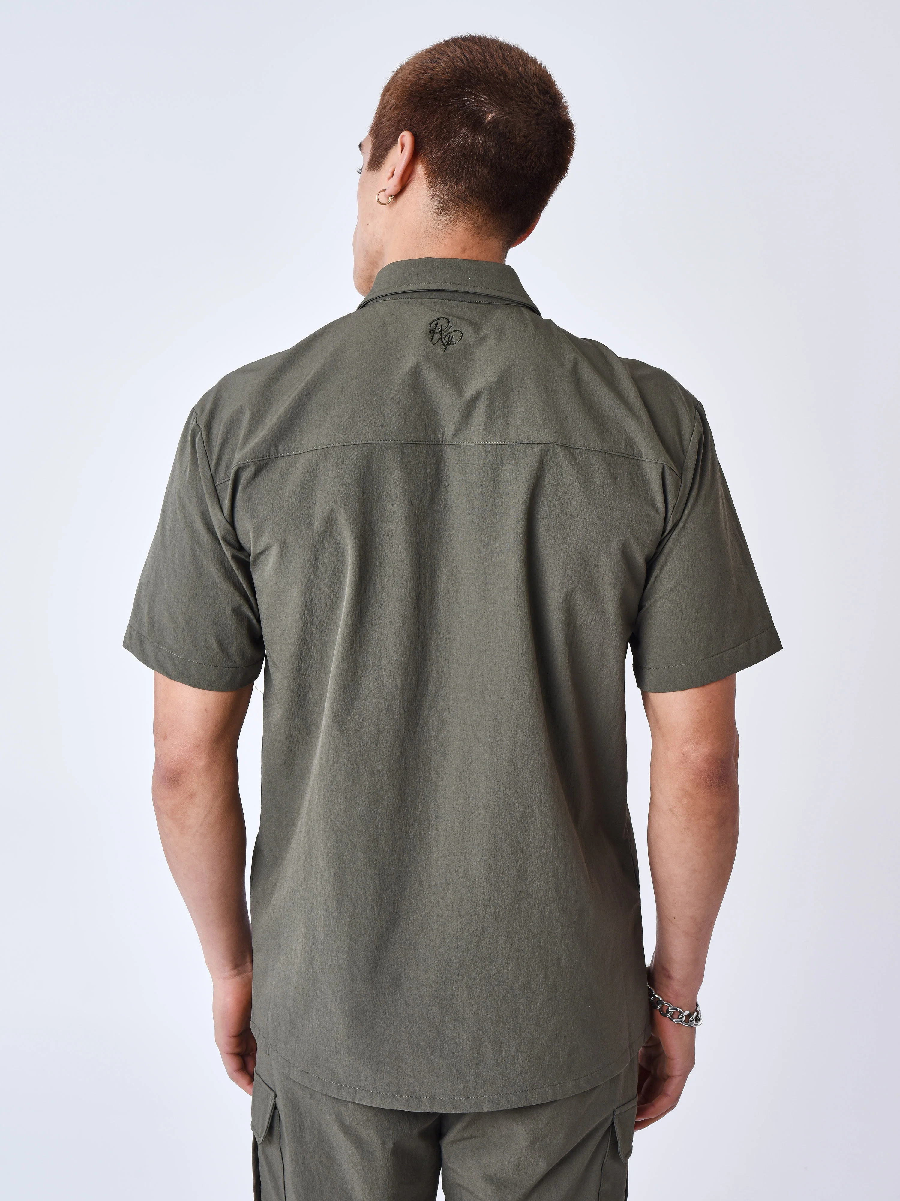 Chemise manches courtes uni texturé - Image 4