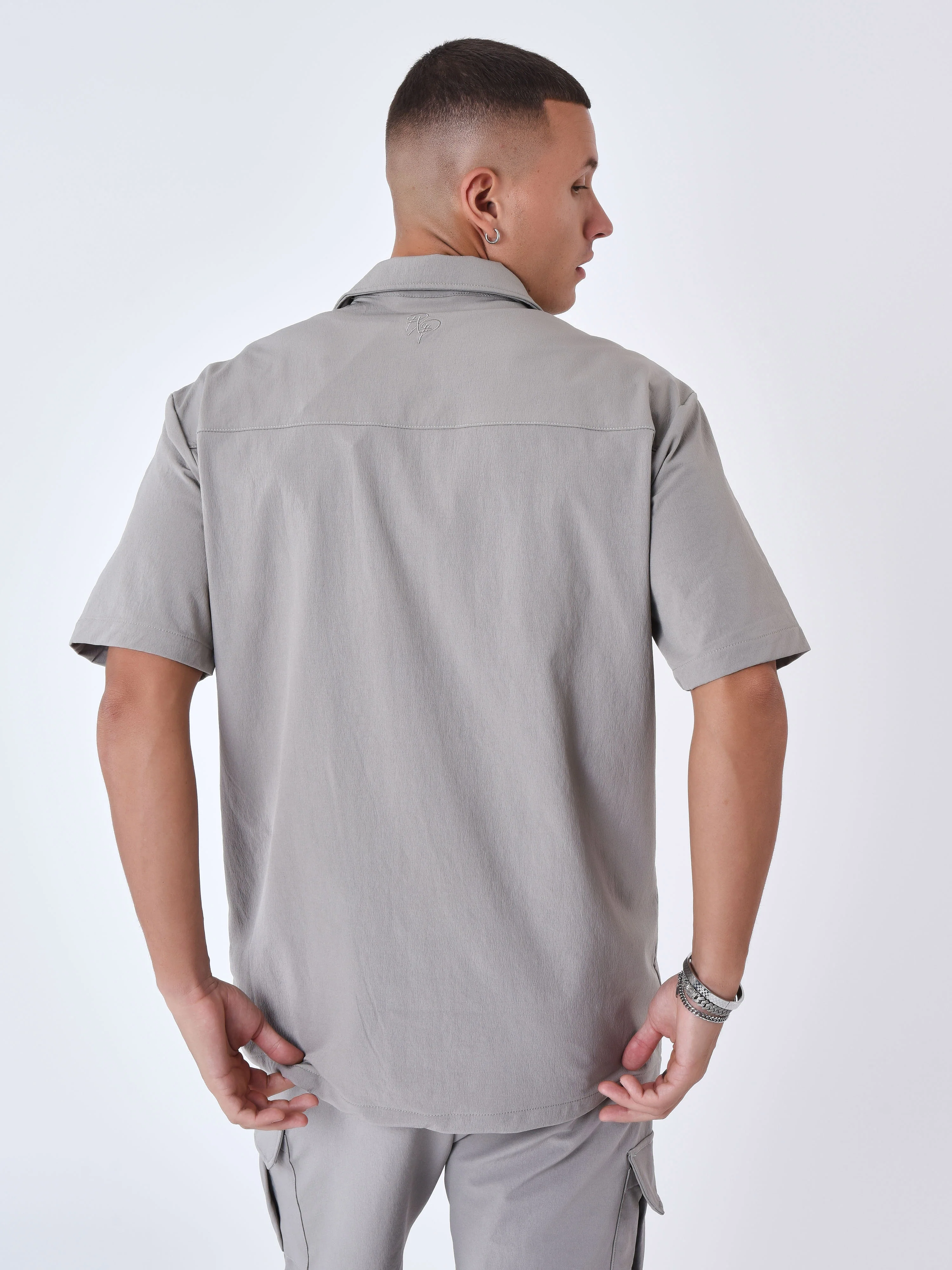 Chemise manches courtes uni texturé - Image 6