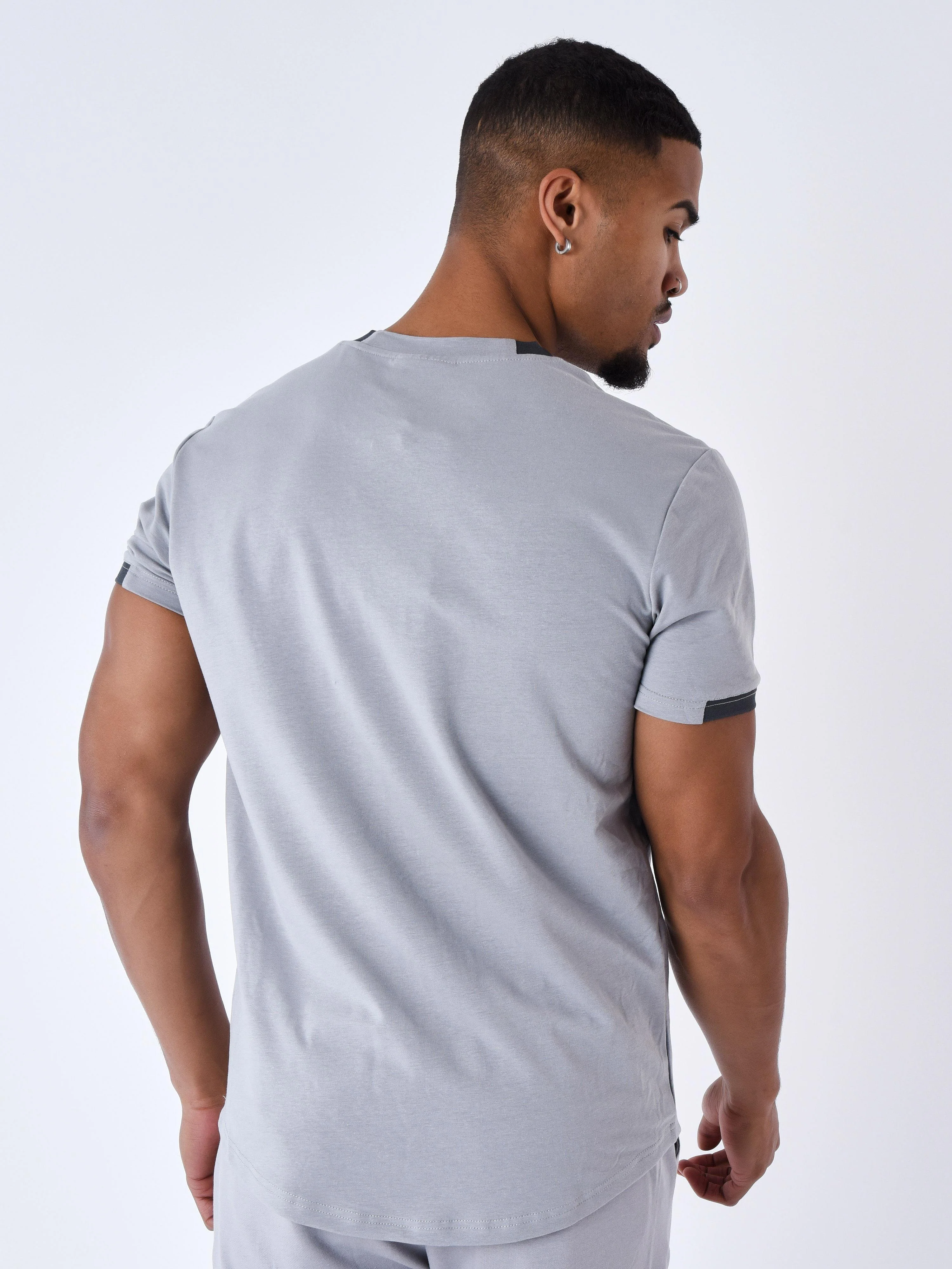 T-shirt avec bande contrastée logotée - Image 5