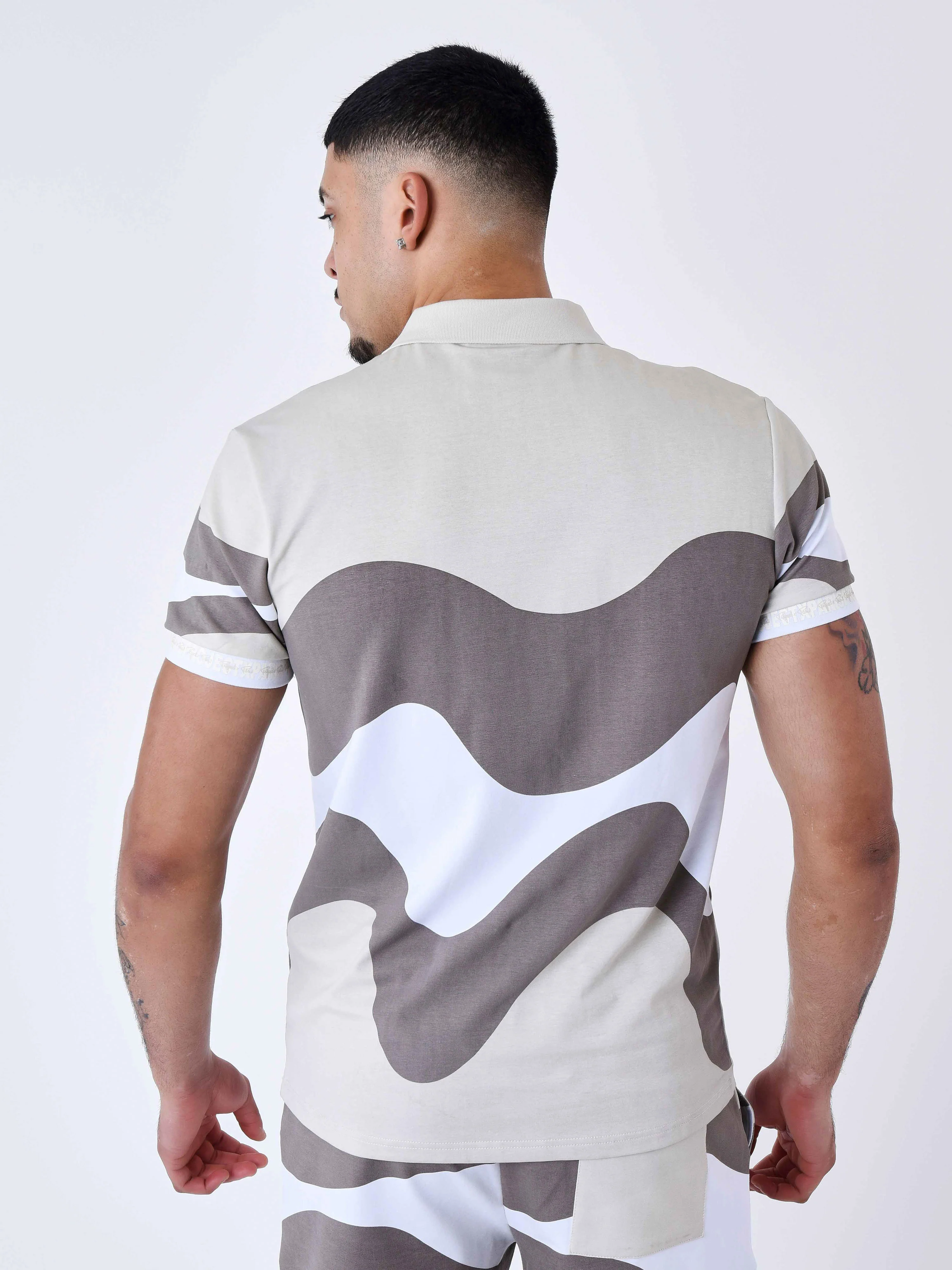Polo tricolore effet vague - Image 5